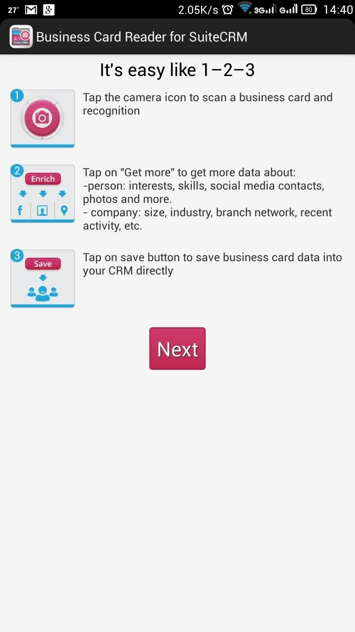 Business Card Reader for Suite | Indus Appstore | Screenshot