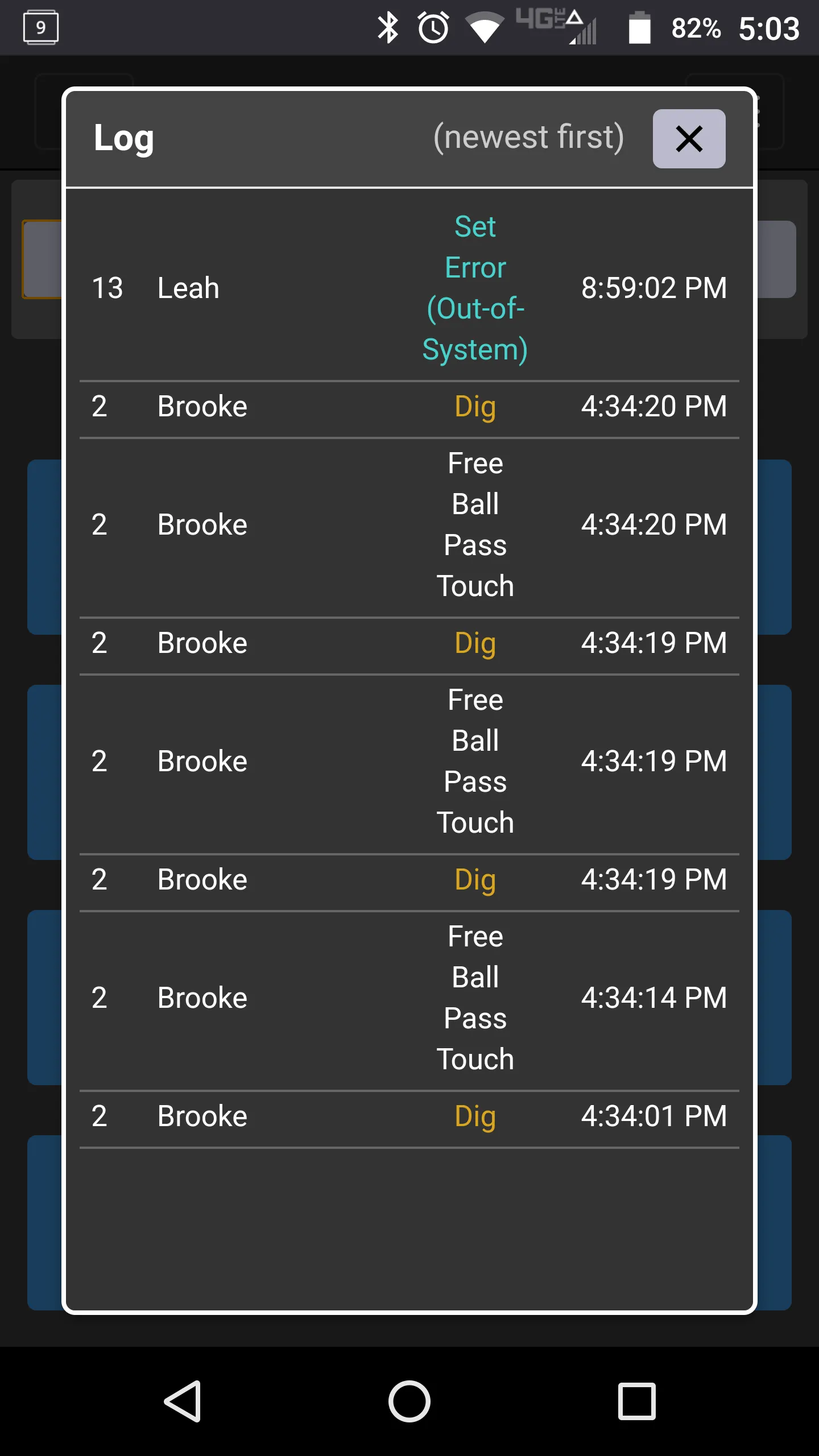 SoloStats Touch Volleyball | Indus Appstore | Screenshot