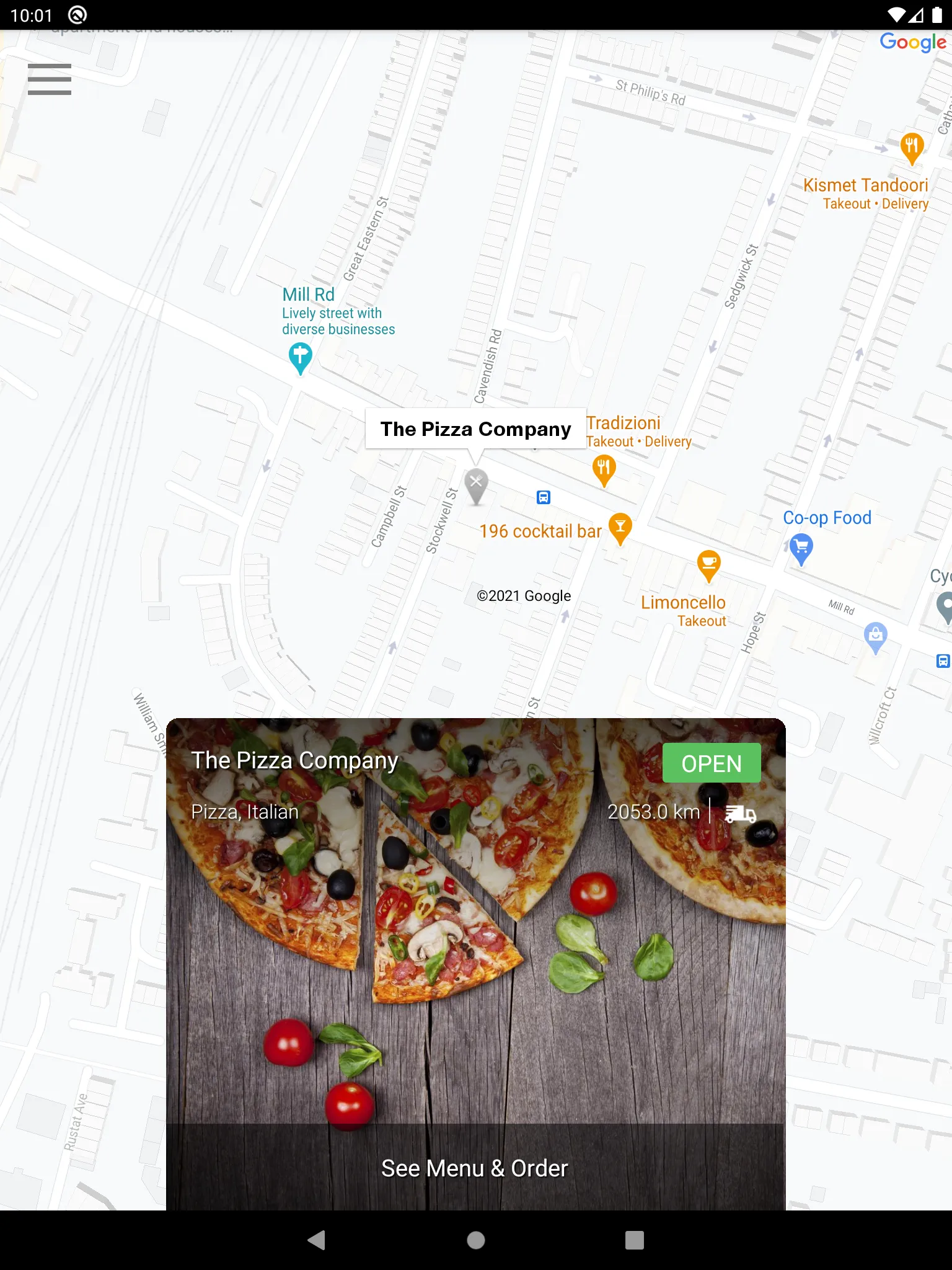 The Pizza Company Cambridge | Indus Appstore | Screenshot