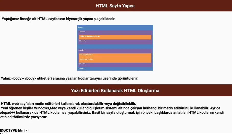 Temel HTML Eğitim Seti - HTML  | Indus Appstore | Screenshot