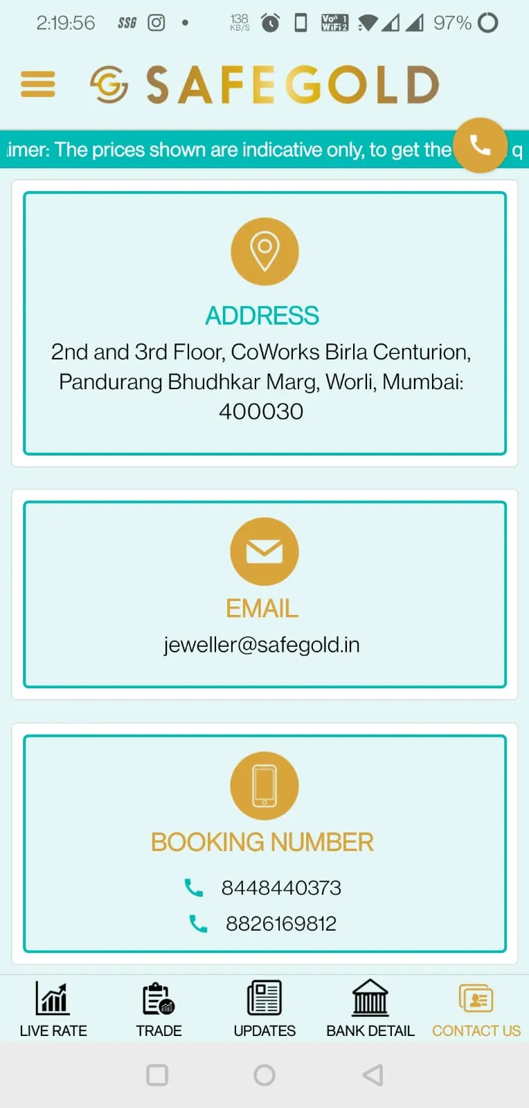 SafeGold for Business | Indus Appstore | Screenshot