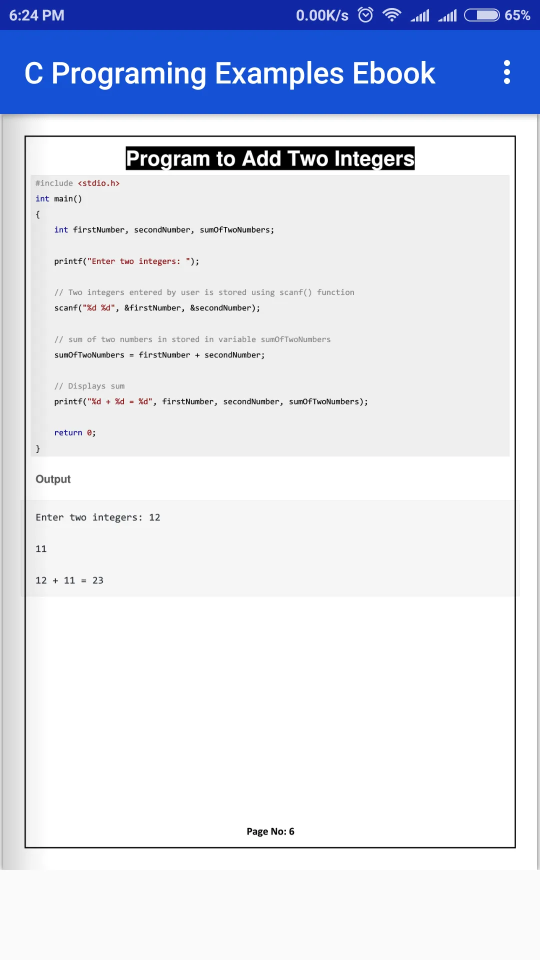 C Programming Examples Ebook | Indus Appstore | Screenshot
