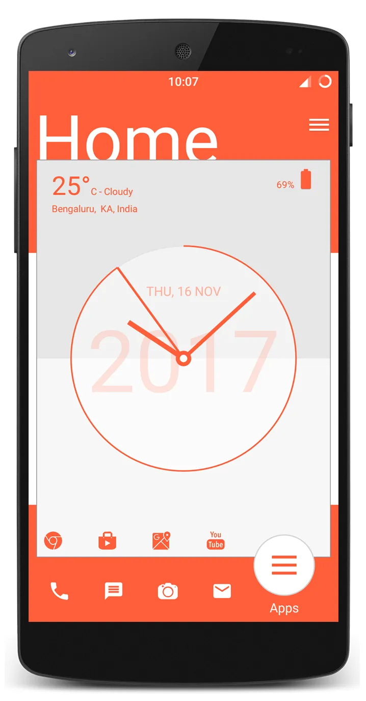 Analog Clock Launcher -Applock | Indus Appstore | Screenshot