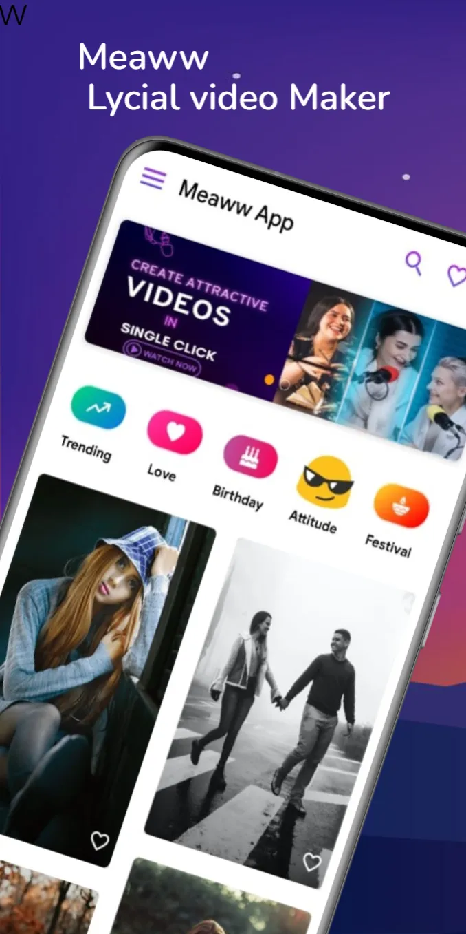 Meaww - Lyrical Video Maker | Indus Appstore | Screenshot