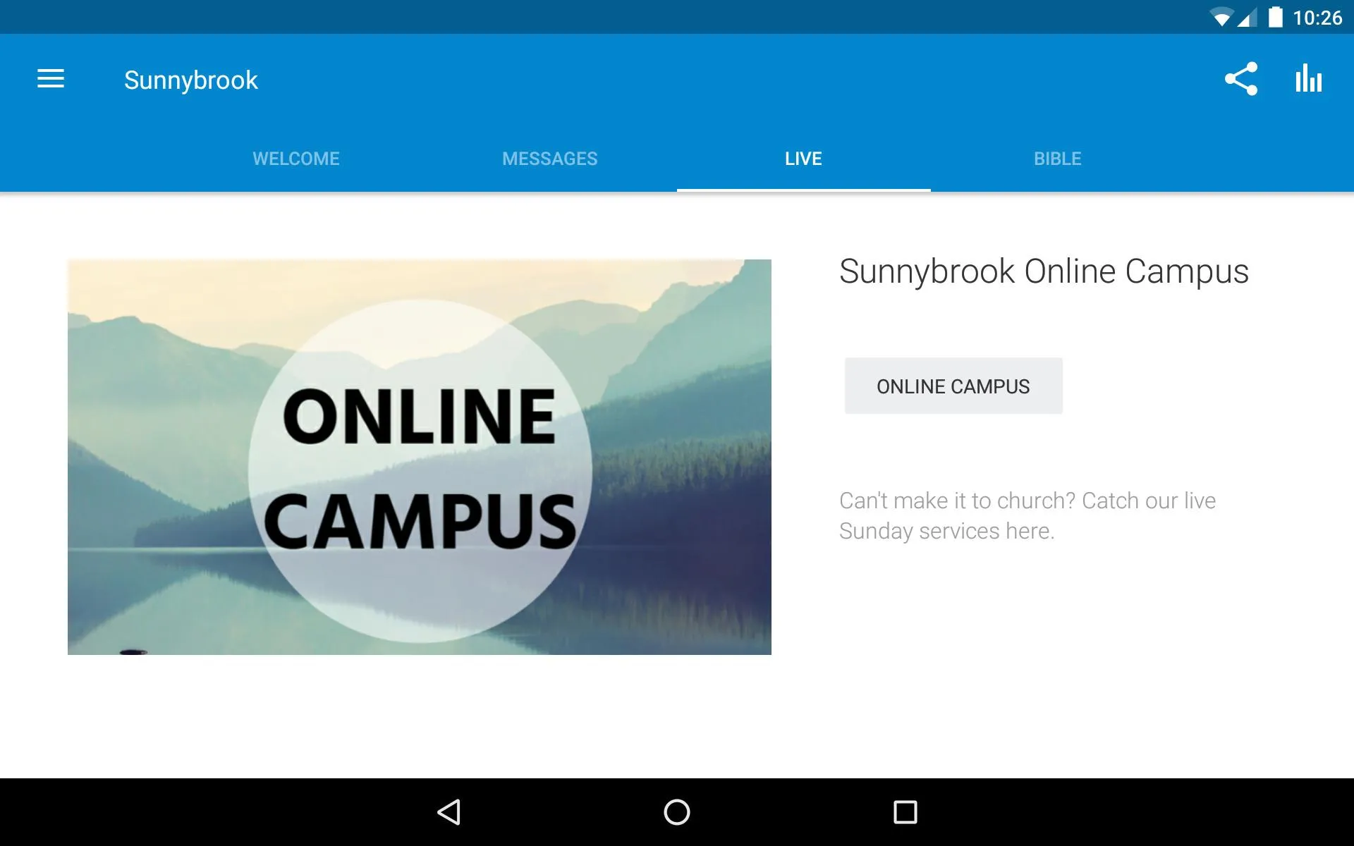 Sunnybrook Church App | Indus Appstore | Screenshot