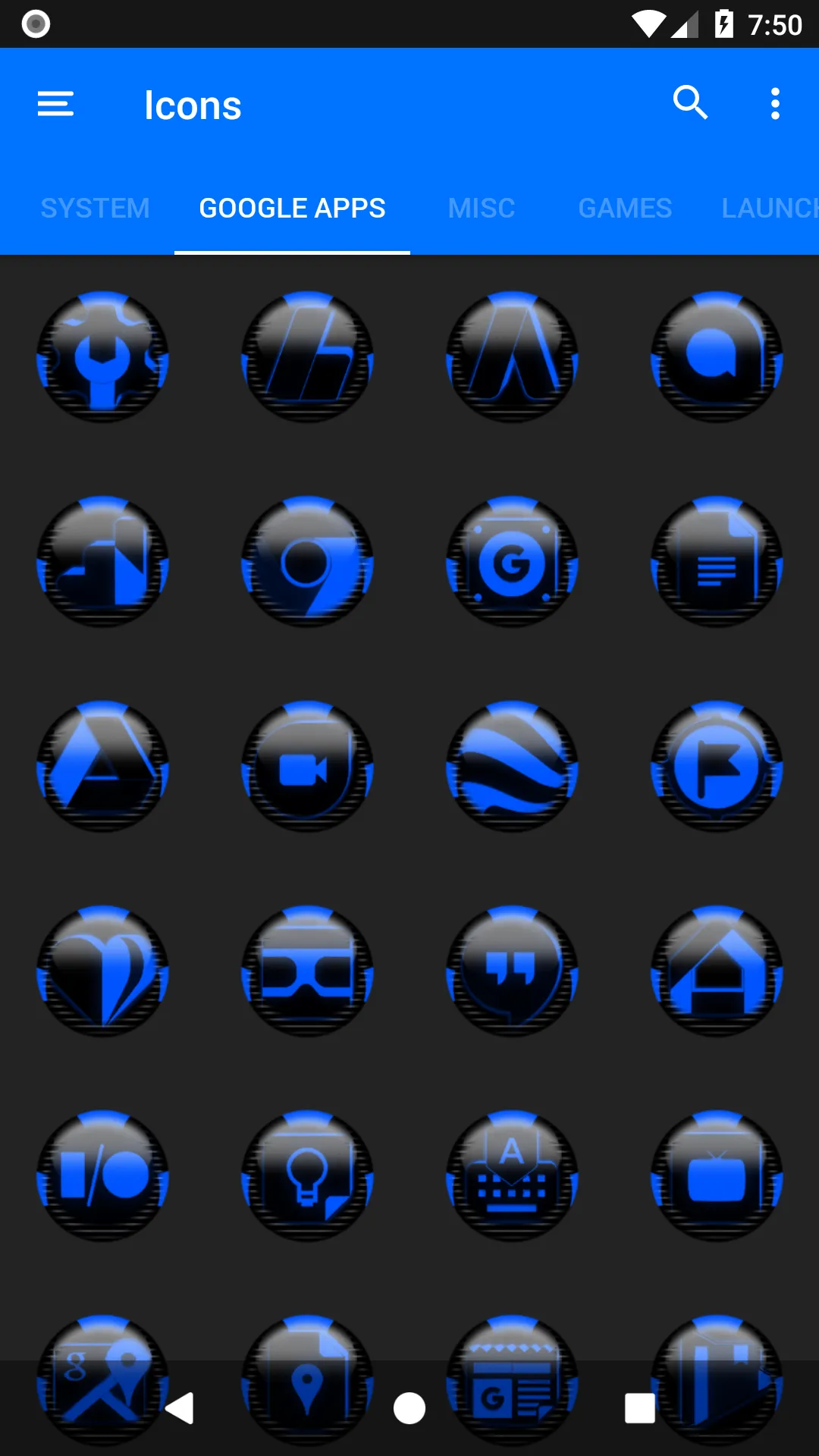 Blue Icon Pack Style 6 | Indus Appstore | Screenshot