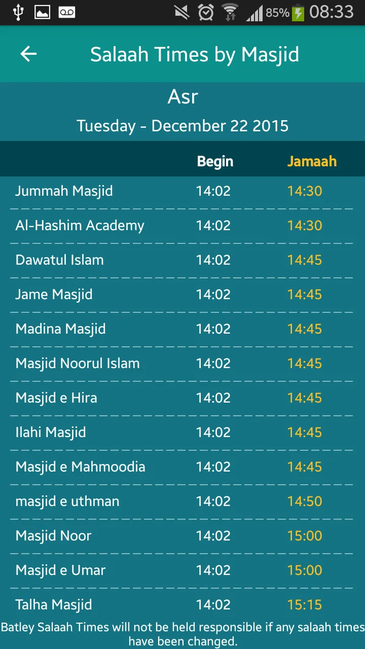 Batley Prayer Times | Indus Appstore | Screenshot