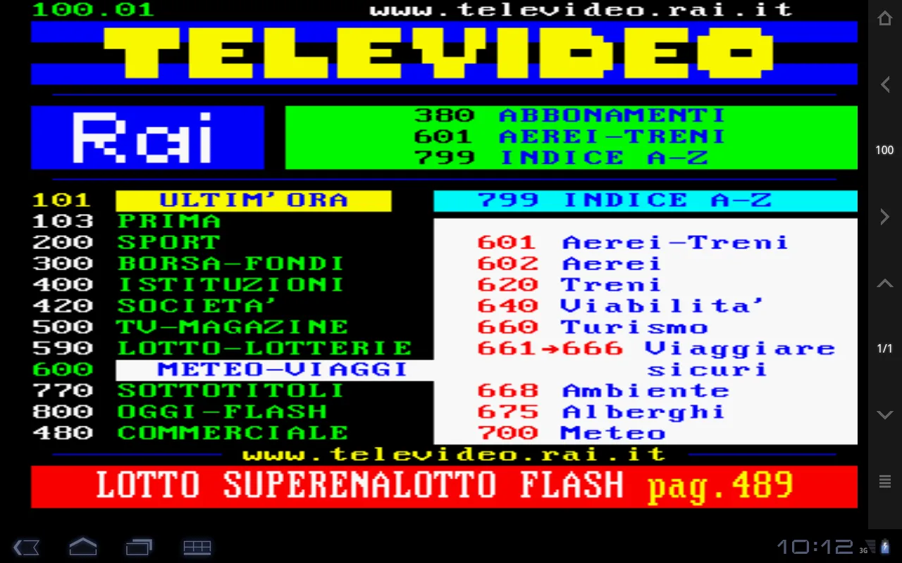 Televideo Teletext | Indus Appstore | Screenshot