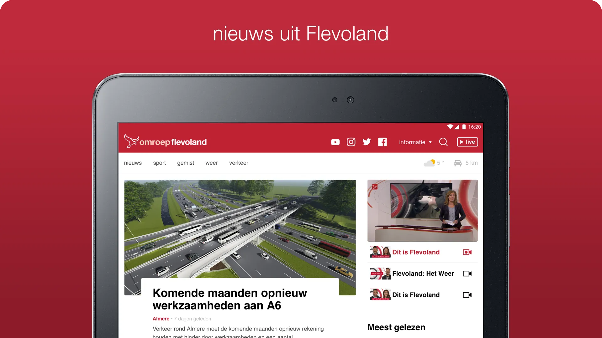 Omroep Flevoland | Indus Appstore | Screenshot