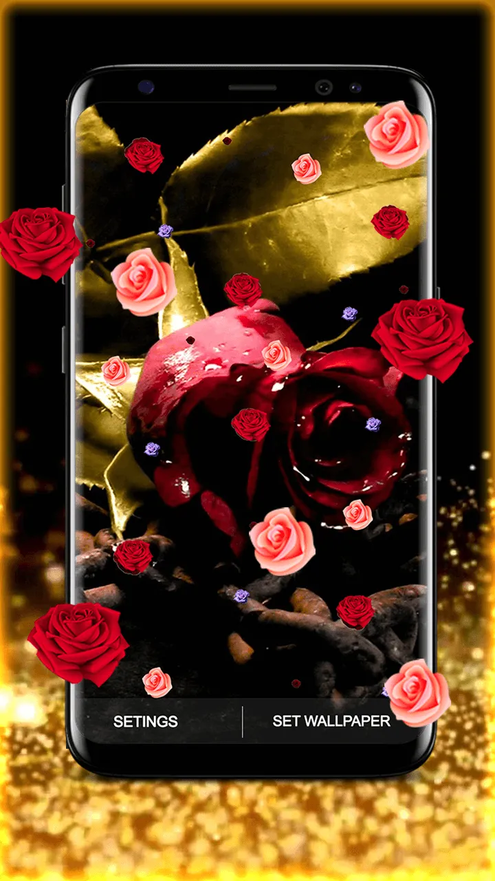 Golden Rose Live Wallpaper HD | Indus Appstore | Screenshot