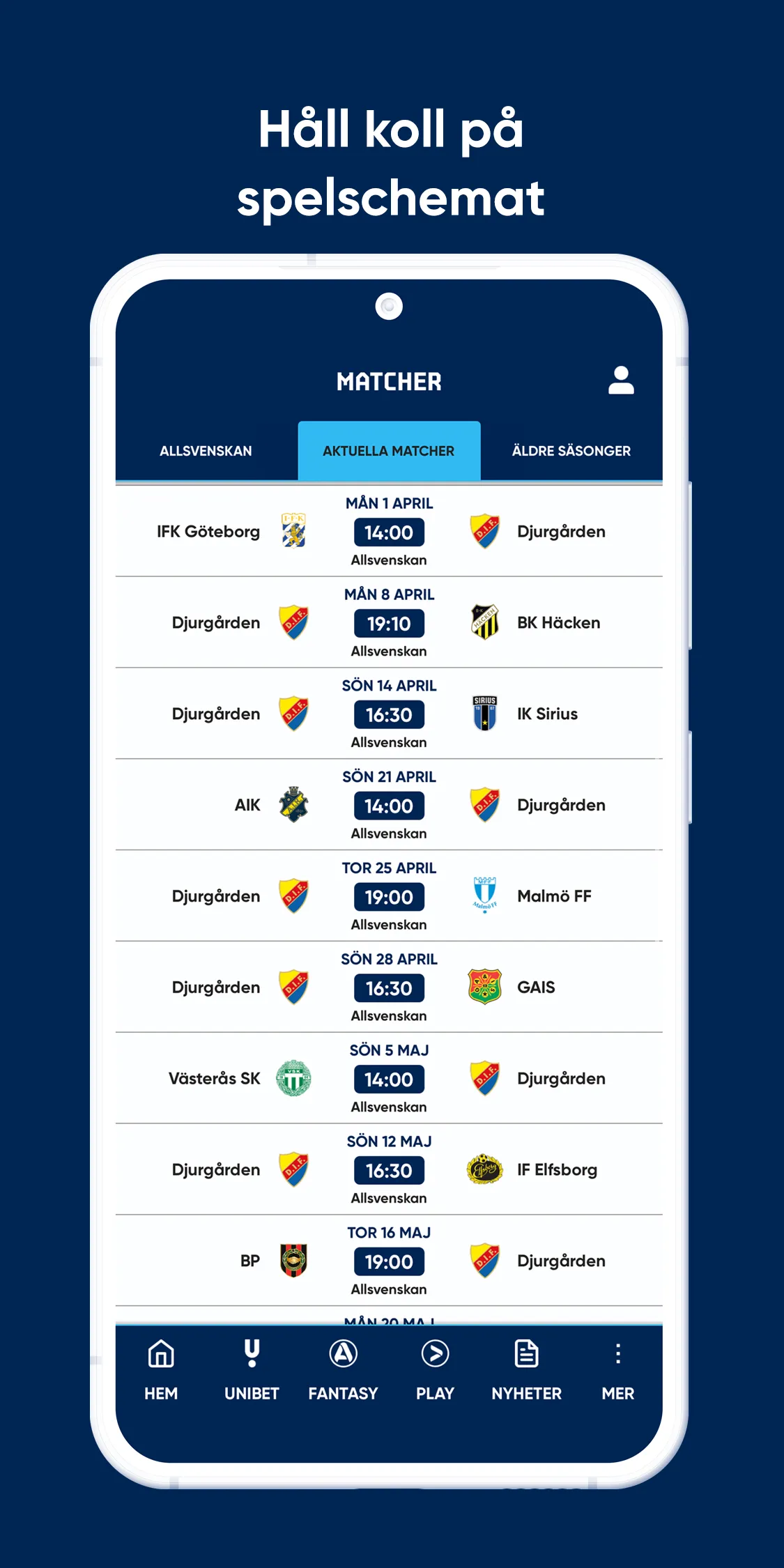 DIF Fotboll Live | Indus Appstore | Screenshot