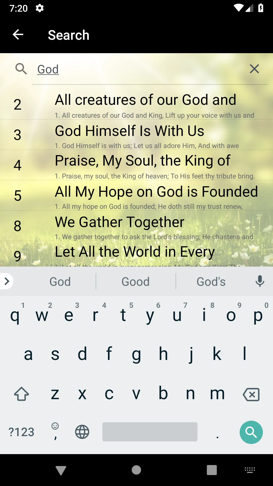 Adventist Hymnal with piano sh | Indus Appstore | Screenshot