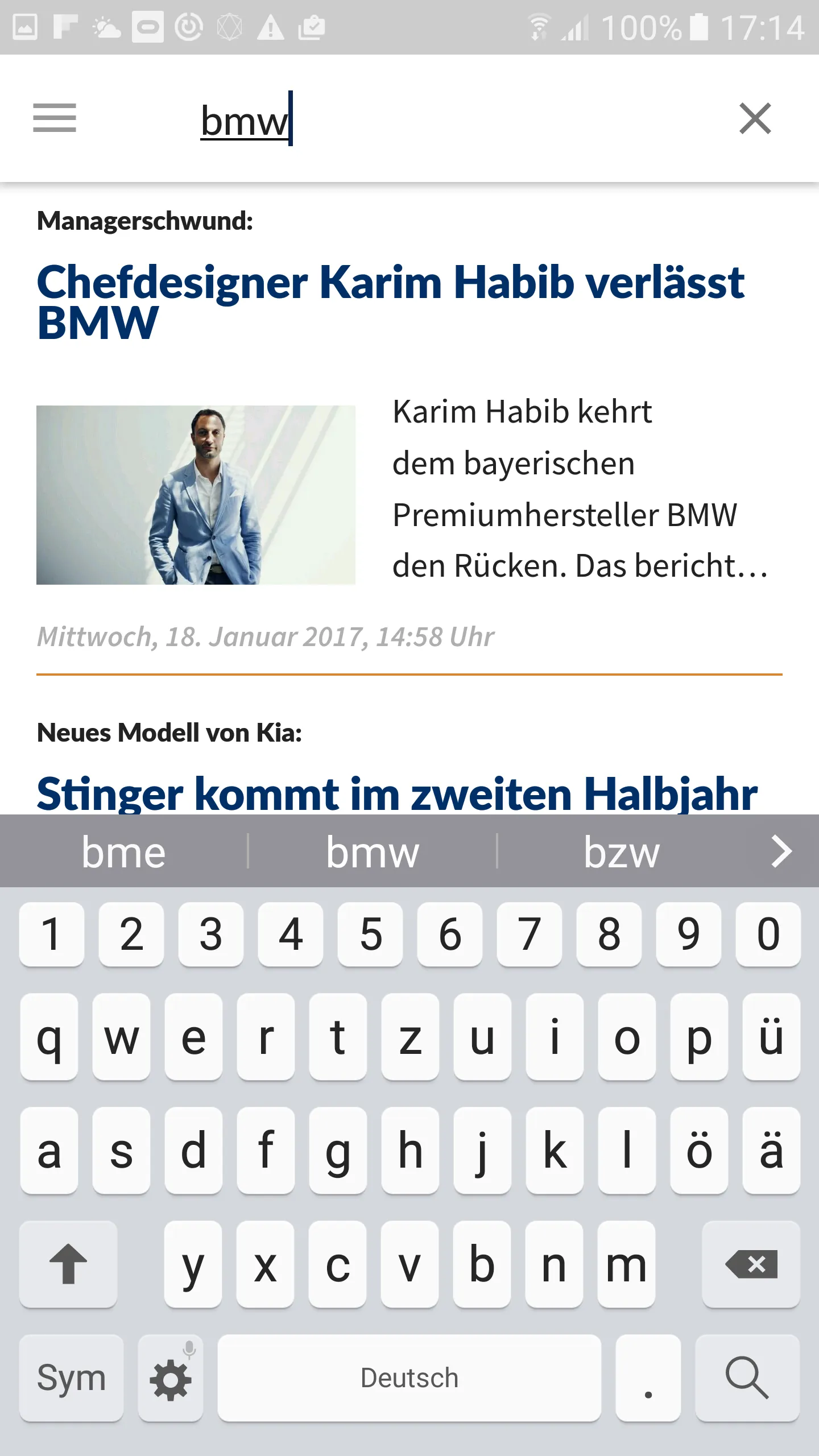 Automobilwoche Nachrichten | Indus Appstore | Screenshot