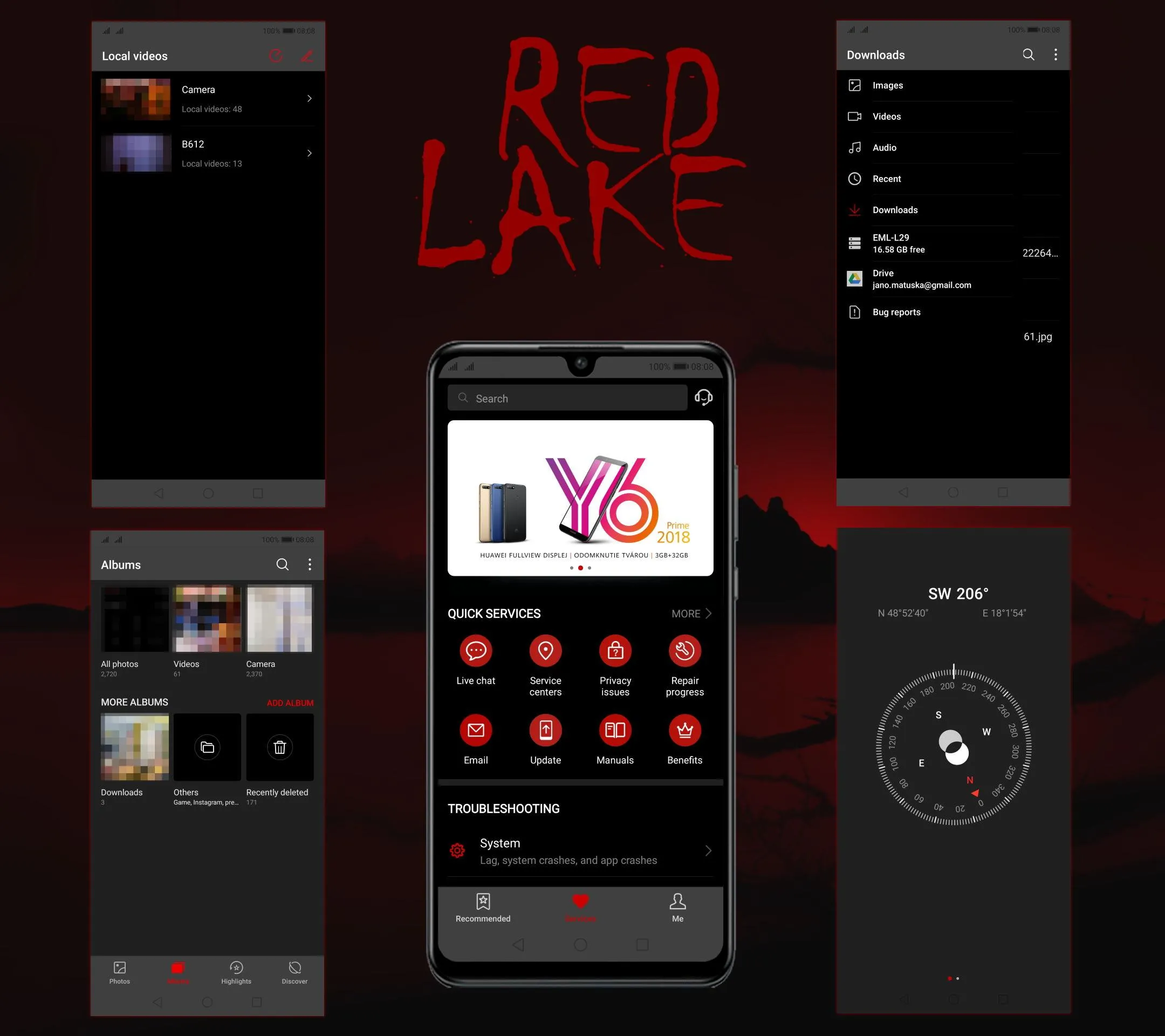 [EMUI 9.1]Red Lake Theme | Indus Appstore | Screenshot