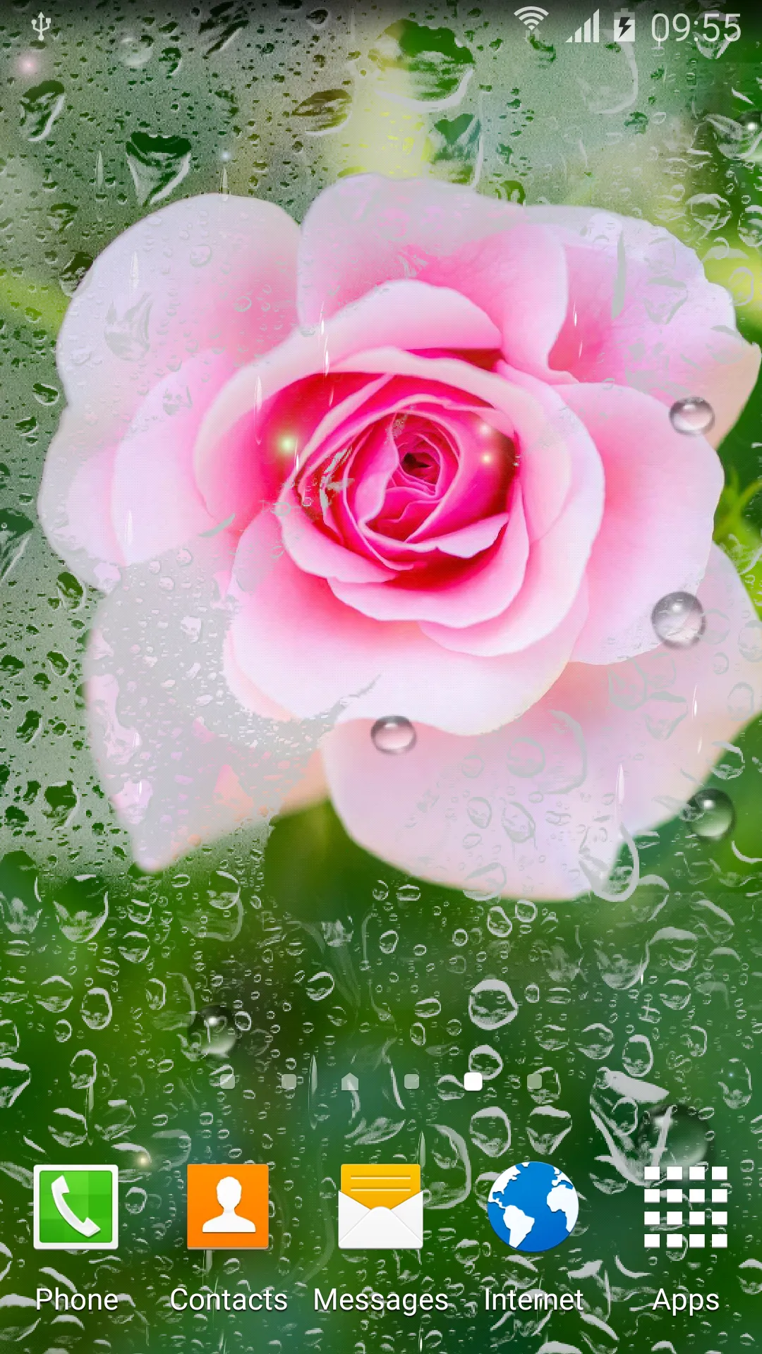 Rainy Flowers Live Wallpaper | Indus Appstore | Screenshot