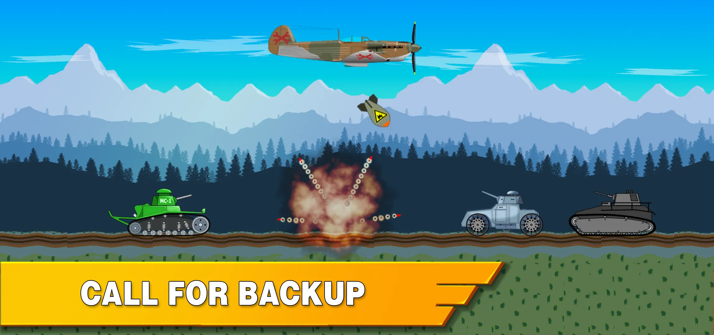 Tank Battle War 2d: vs Boss | Indus Appstore | Screenshot