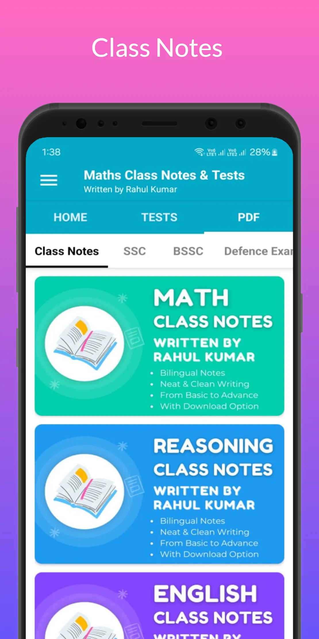 Maths Class Notes & Tests | Indus Appstore | Screenshot