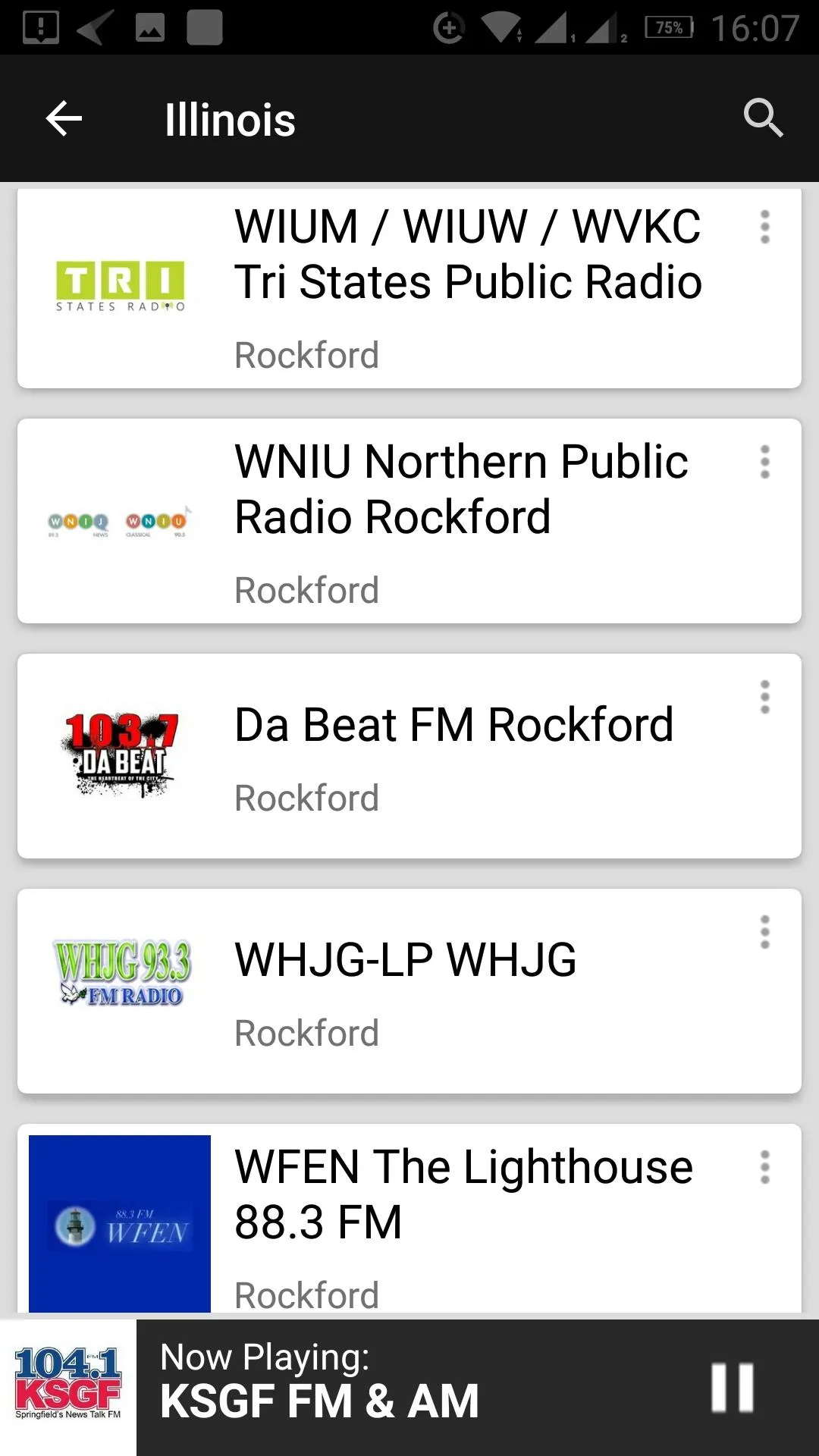 Illinois Radio Stations - USA | Indus Appstore | Screenshot