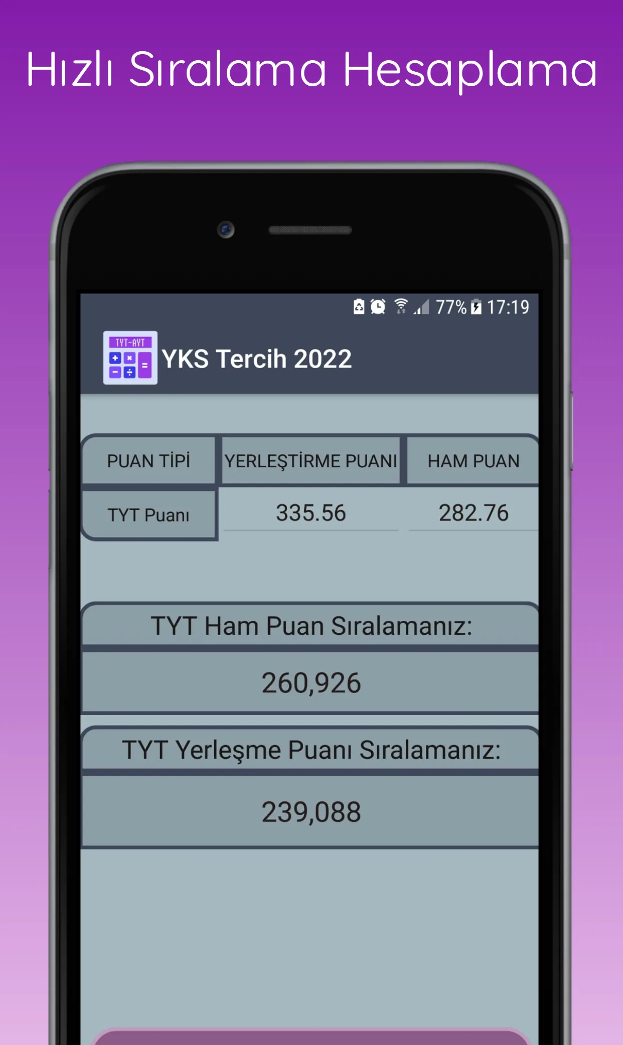 TYT YKS Puan Sıralama 2023 | Indus Appstore | Screenshot