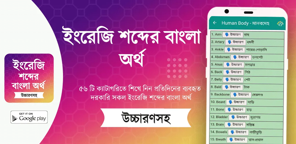 ইংরেজি শব্দের বাংলা উচ্চারণ | Indus Appstore | Screenshot