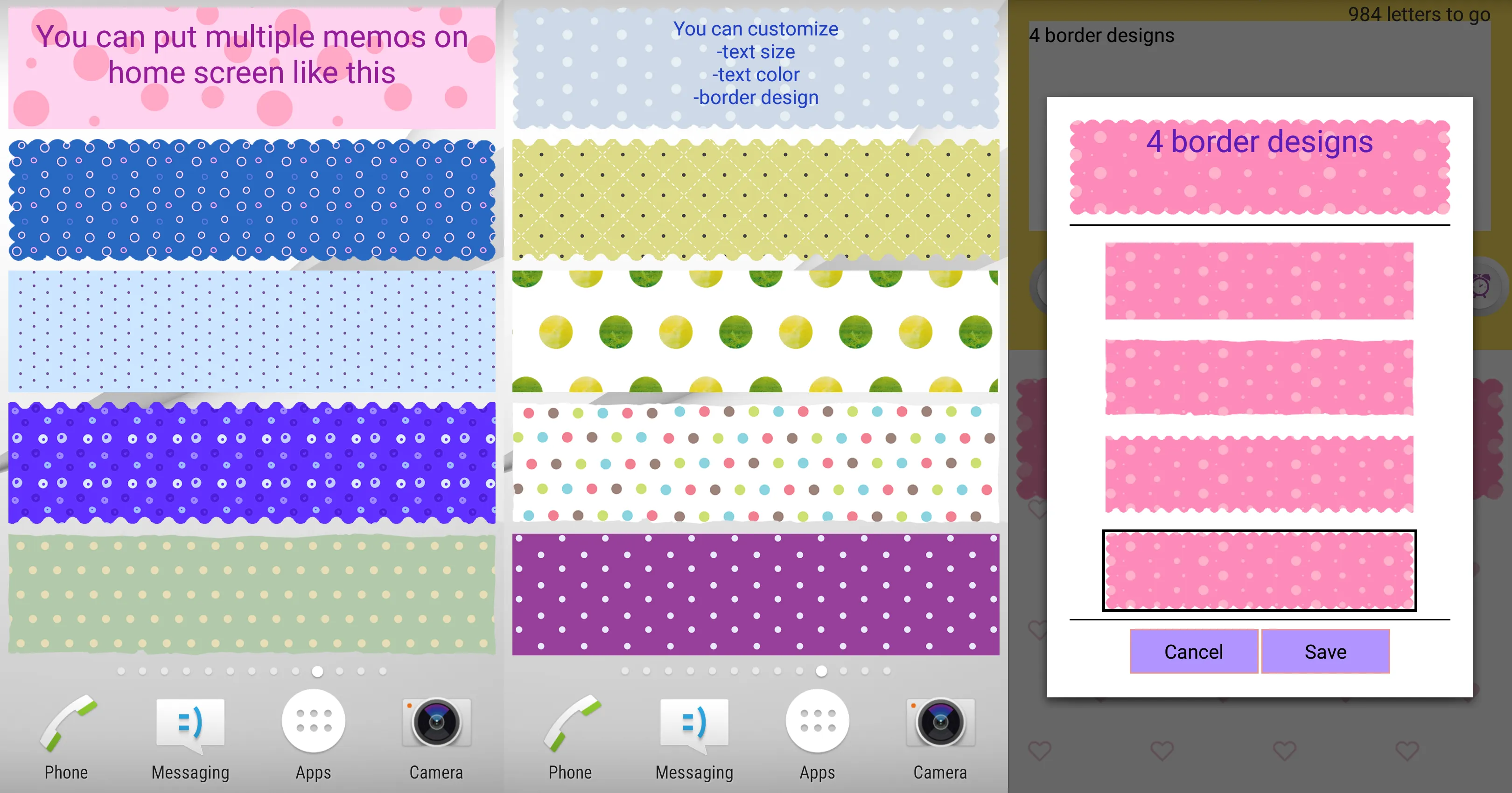 Sticky Memo Notepad *Dots* 3 | Indus Appstore | Screenshot