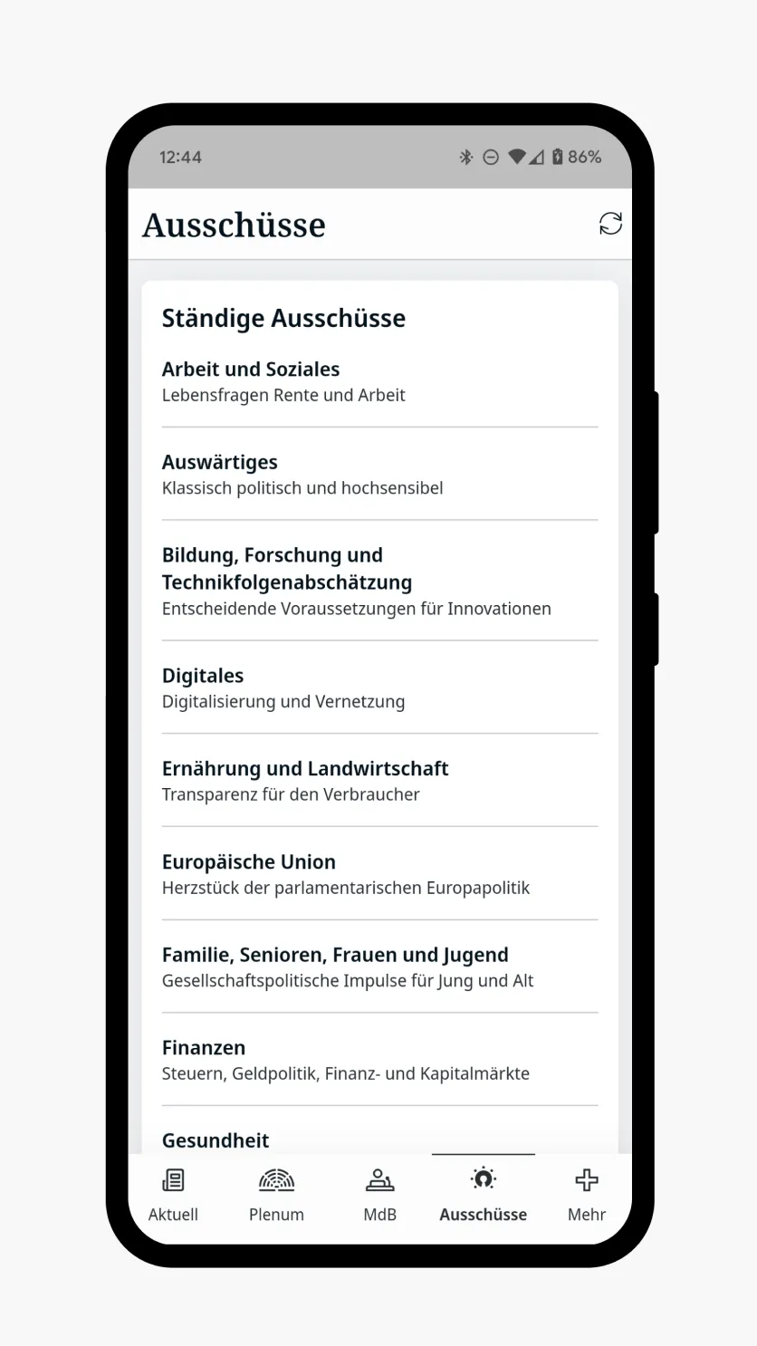 Deutscher Bundestag | Indus Appstore | Screenshot