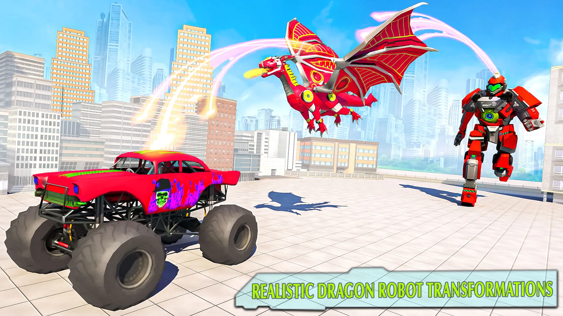 Flying Dragon Robot War Game | Indus Appstore | Screenshot