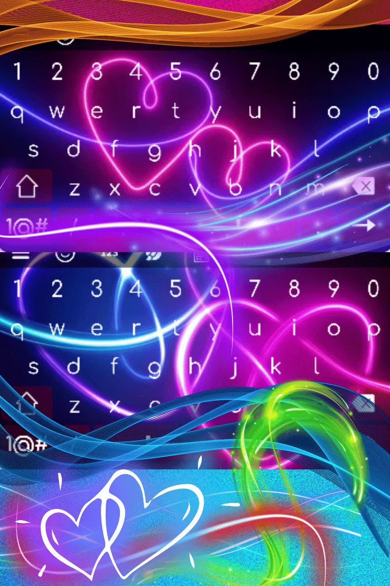 Neon Love Keyboard Theme | Indus Appstore | Screenshot
