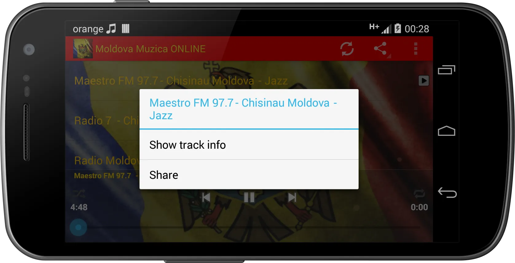 Moldova Muzica Online | Indus Appstore | Screenshot