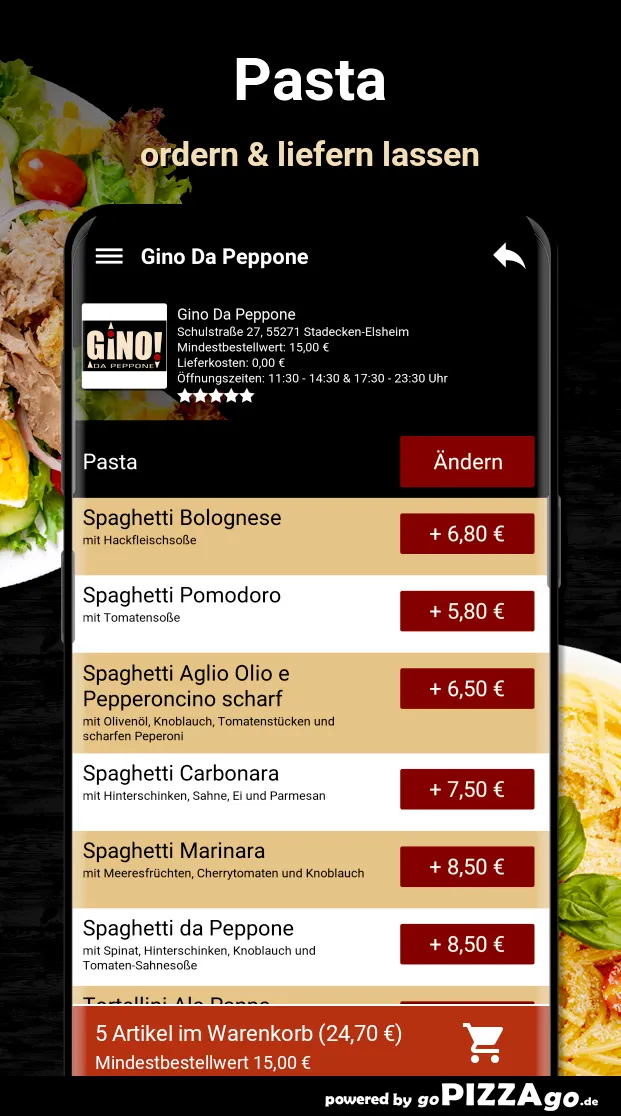 Gino Da Peppone Stadecken-Elsh | Indus Appstore | Screenshot