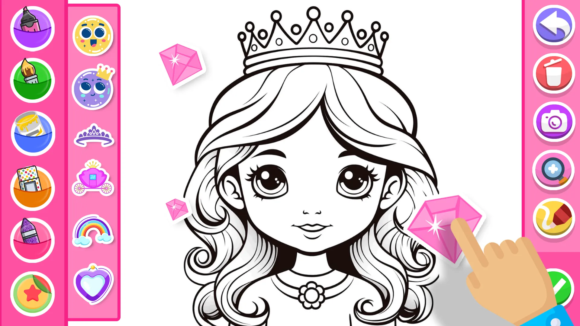 Princess Coloring Game Glitter | Indus Appstore | Screenshot