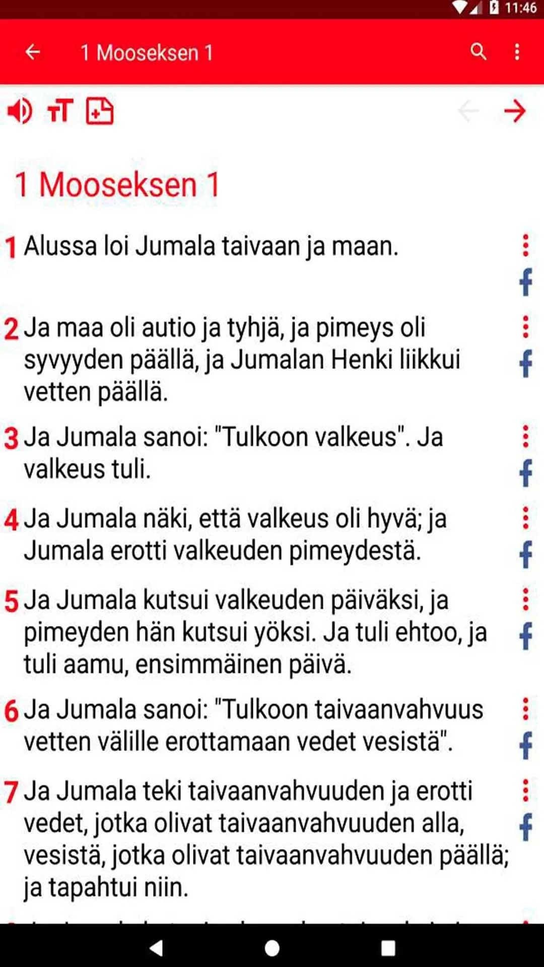 Bible in Finnish | Indus Appstore | Screenshot