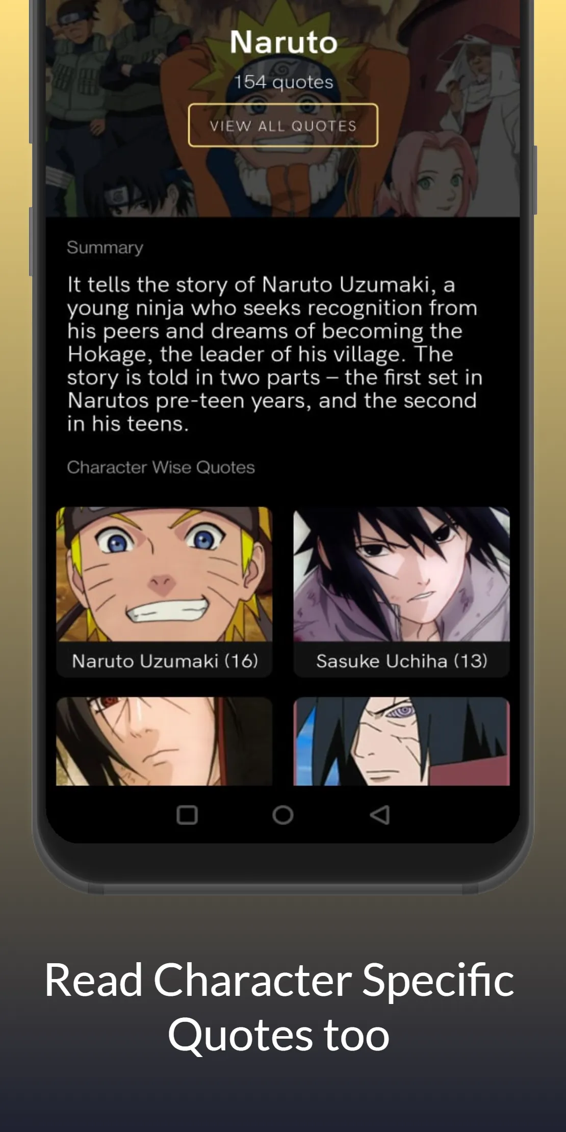 AnimePedia Quotes & Ringtones | Indus Appstore | Screenshot