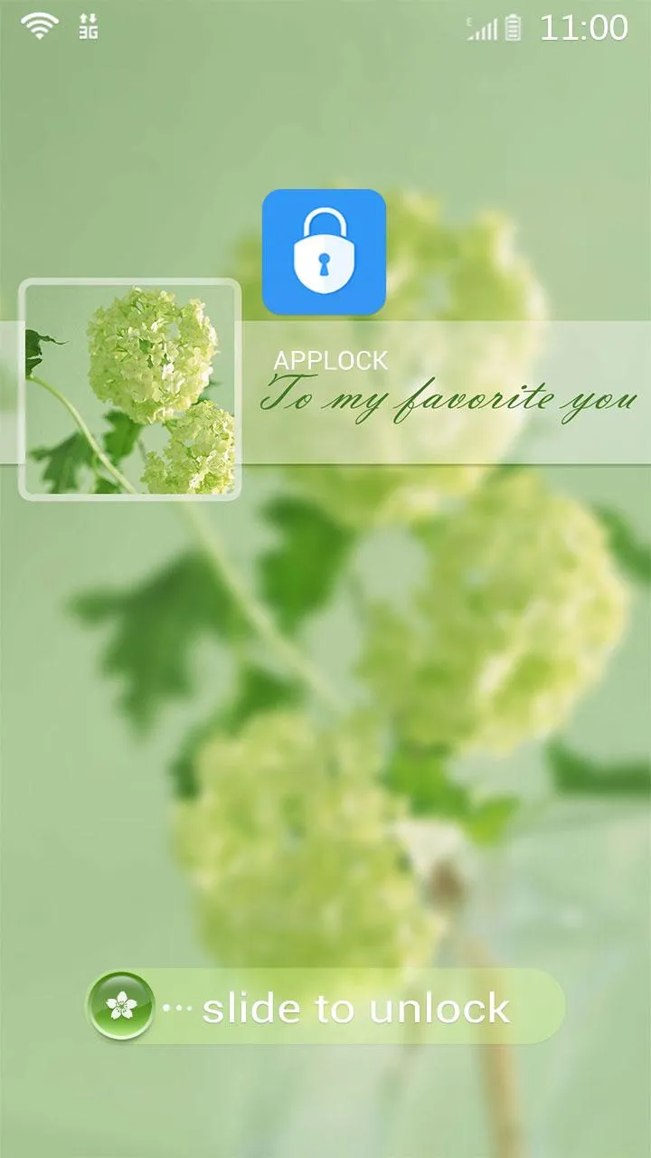 AppLock Theme Green Flowers | Indus Appstore | Screenshot