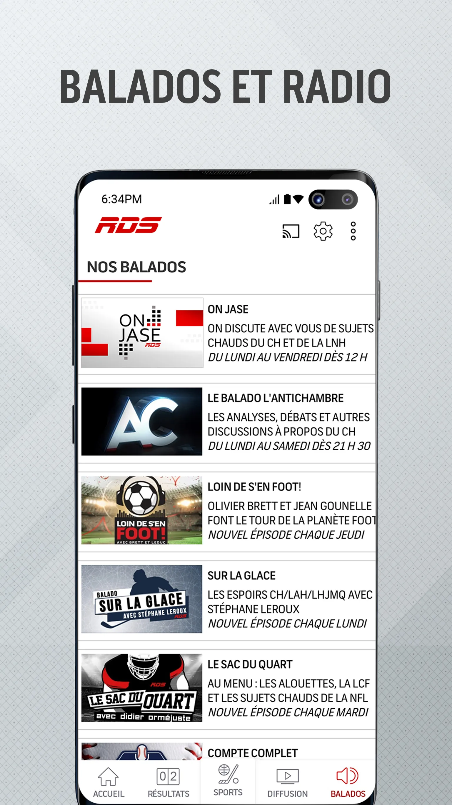 RDS: Sport, Hockey, Super Bowl | Indus Appstore | Screenshot