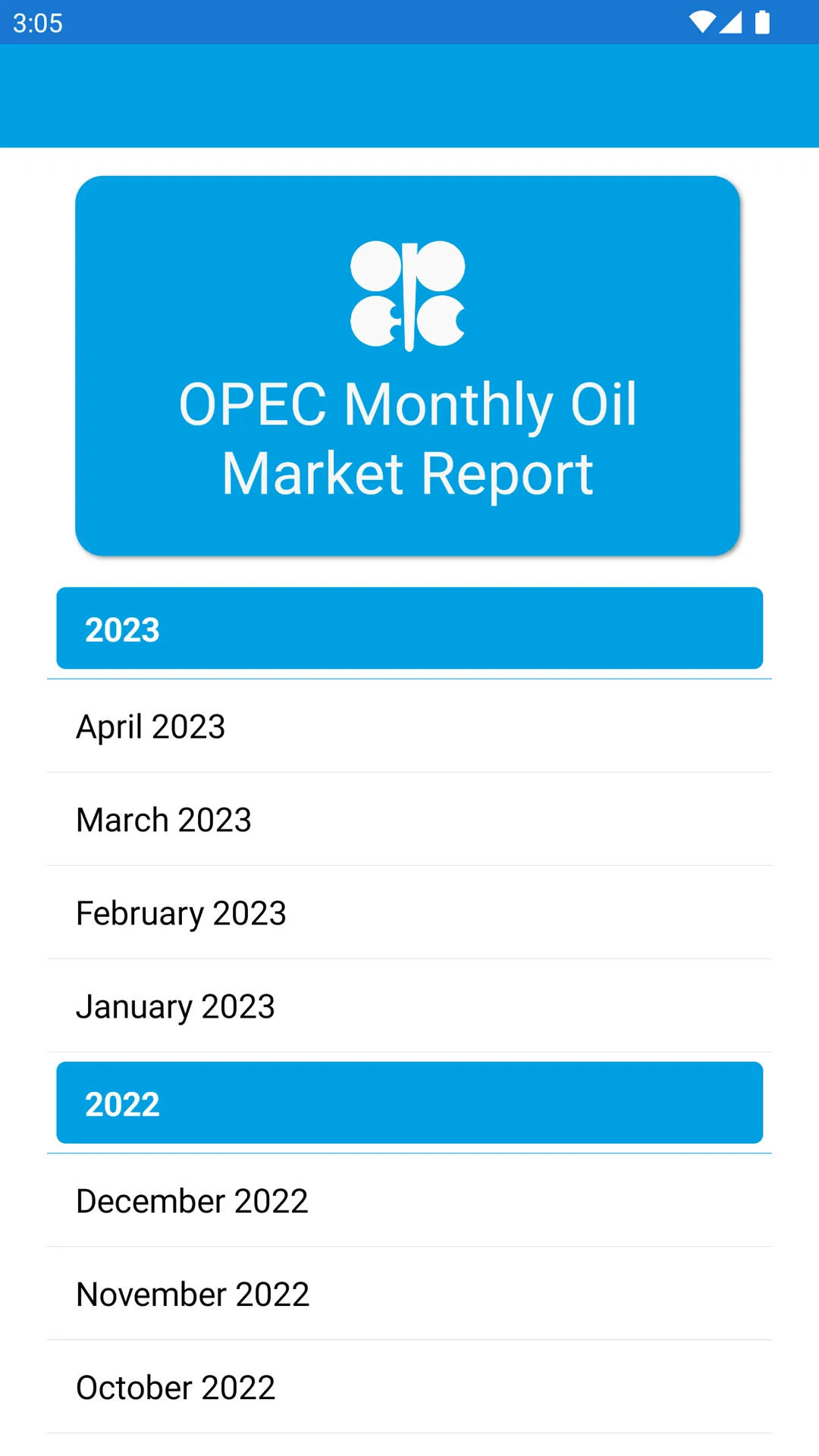 OPEC Monthly Oil Market Report | Indus Appstore | Screenshot