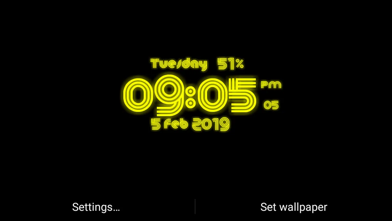 60's Digital Clock Lwp | Indus Appstore | Screenshot