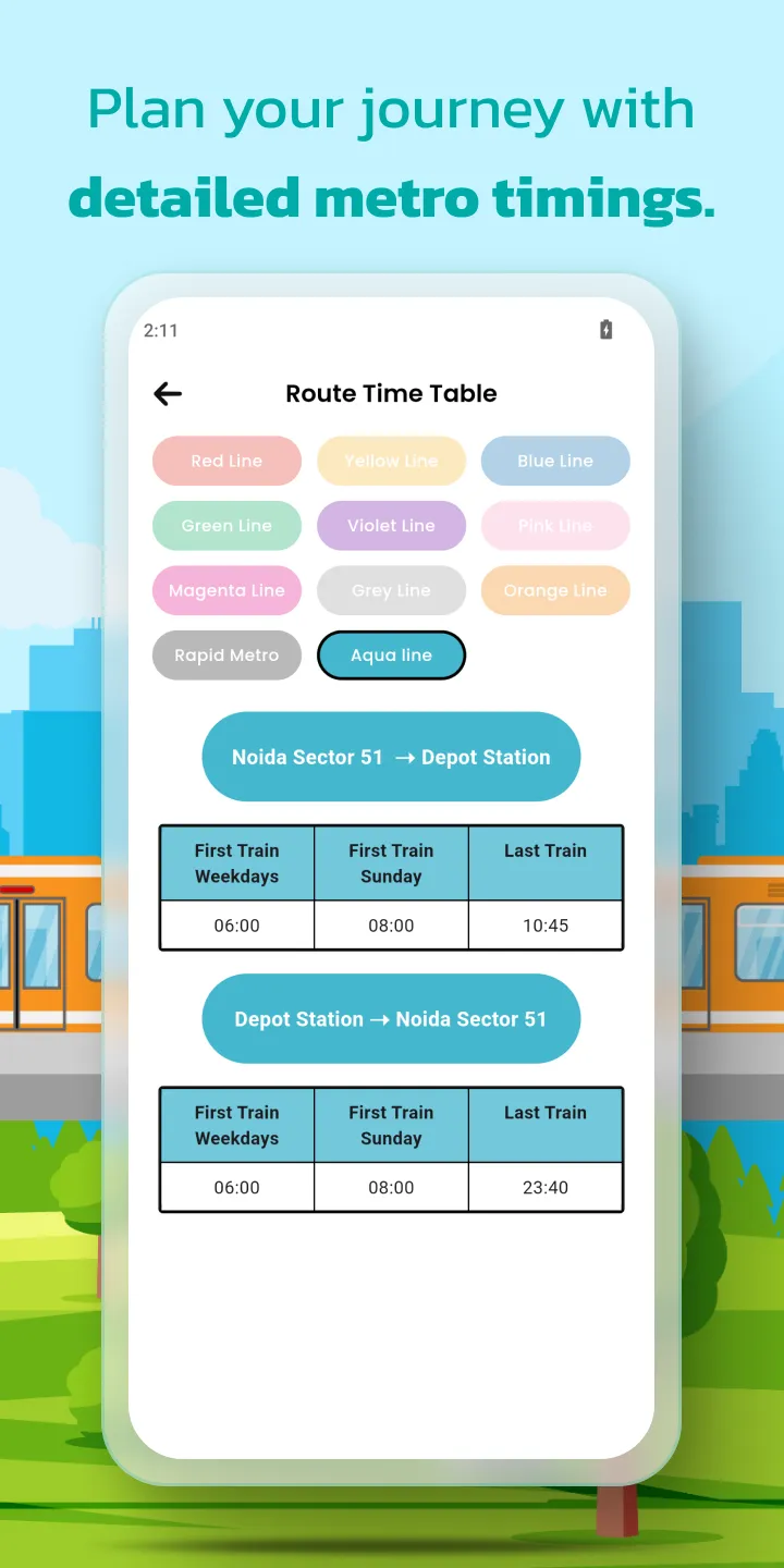 Metro Schedule & Map - Delhi | Indus Appstore | Screenshot