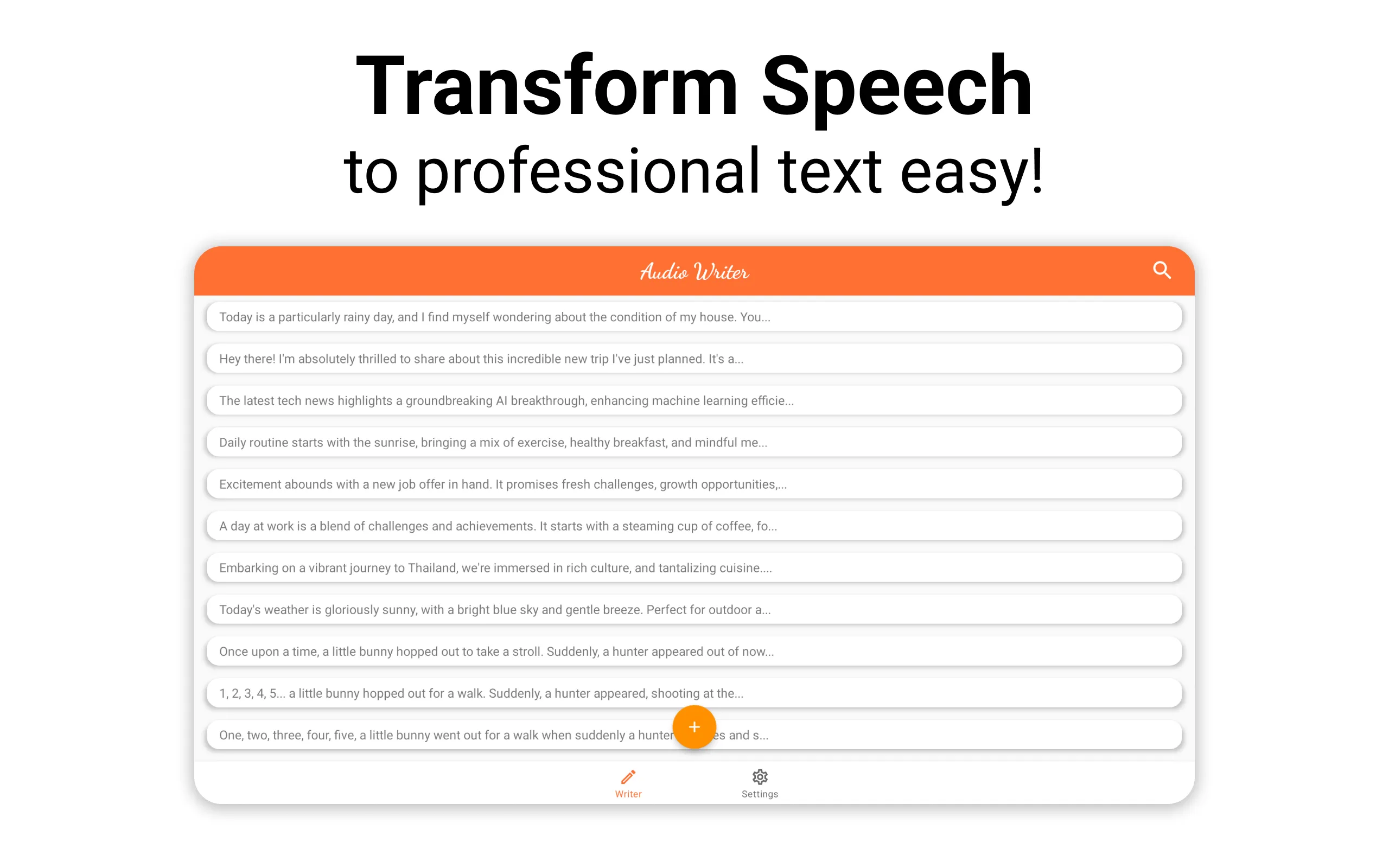 Audio Writer: Speech to Text | Indus Appstore | Screenshot