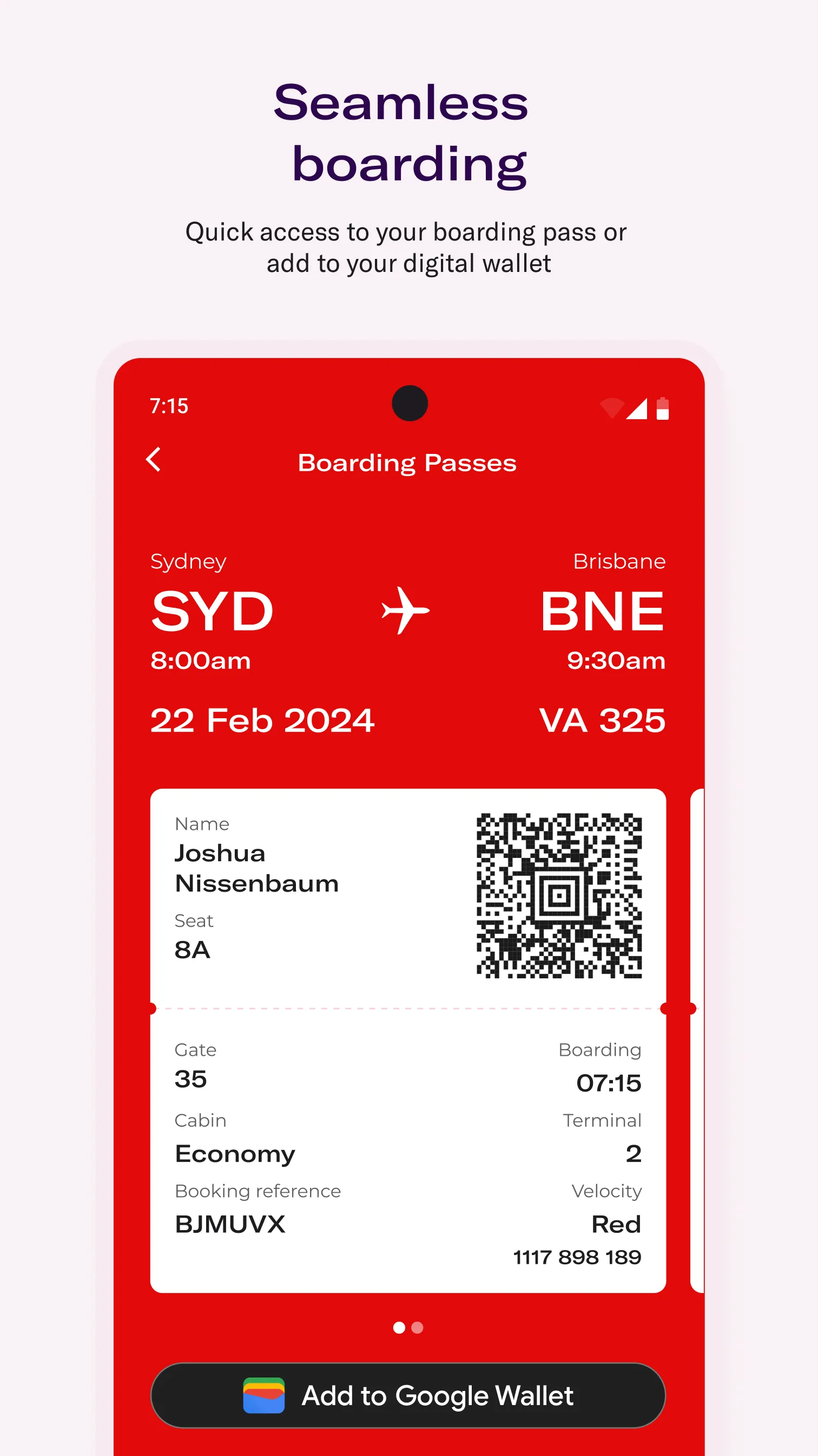 Virgin Australia | Indus Appstore | Screenshot