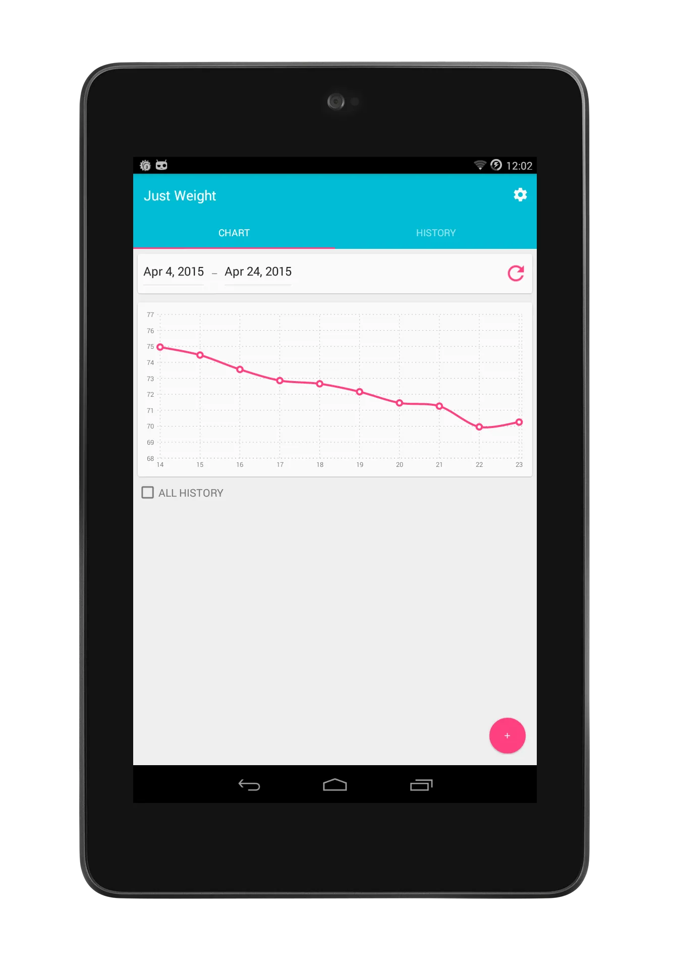 Just Weight. Track Your Weight | Indus Appstore | Screenshot