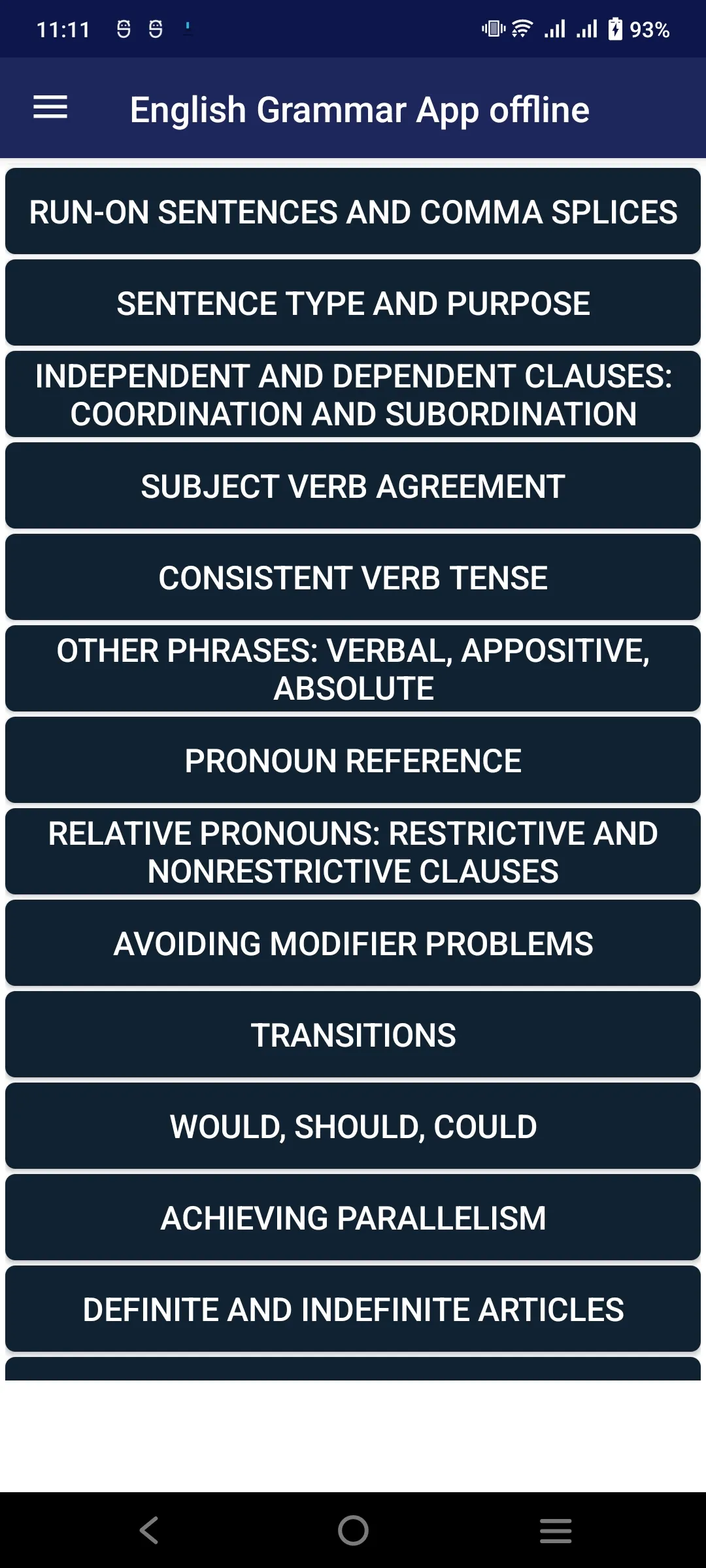 Learn English Grammar offline | Indus Appstore | Screenshot
