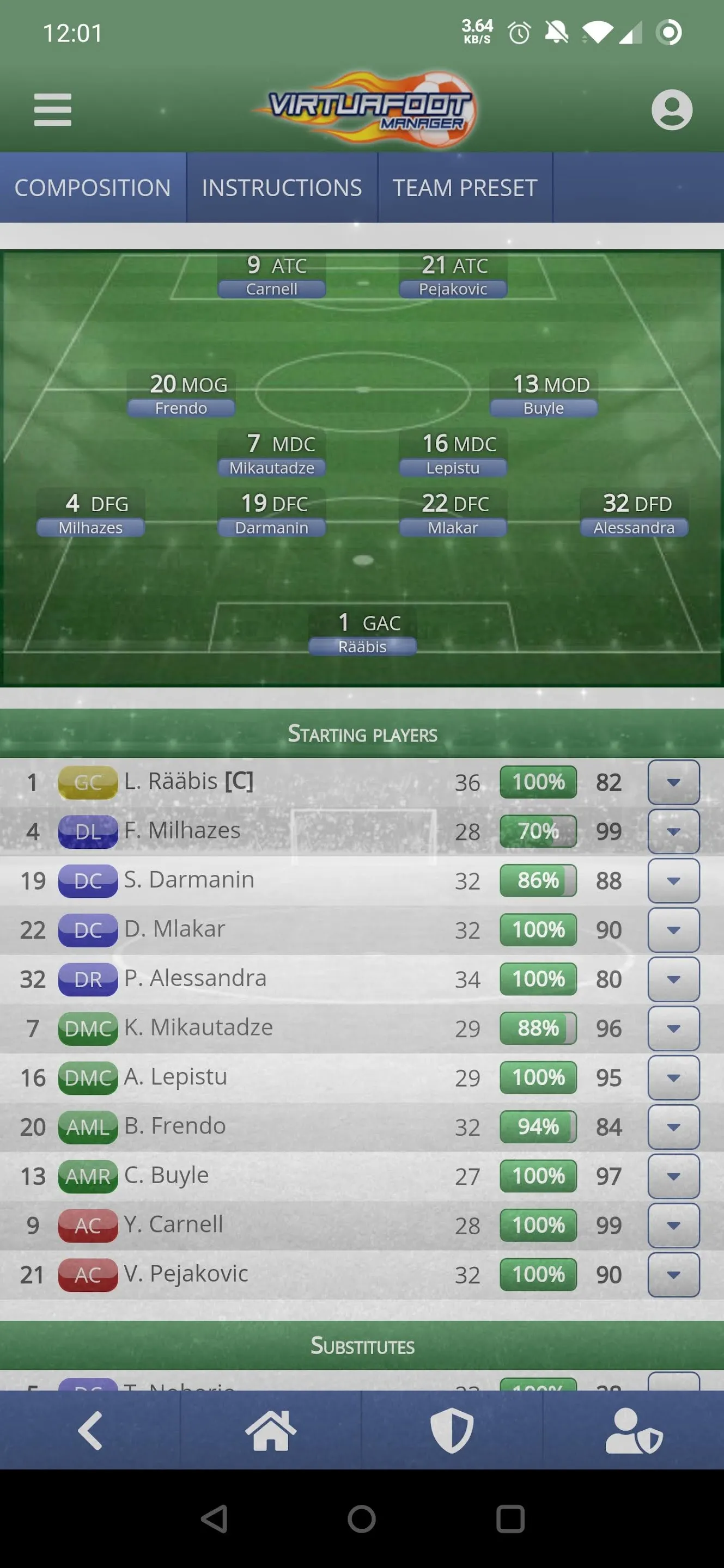 Virtuafoot Football Manager | Indus Appstore | Screenshot