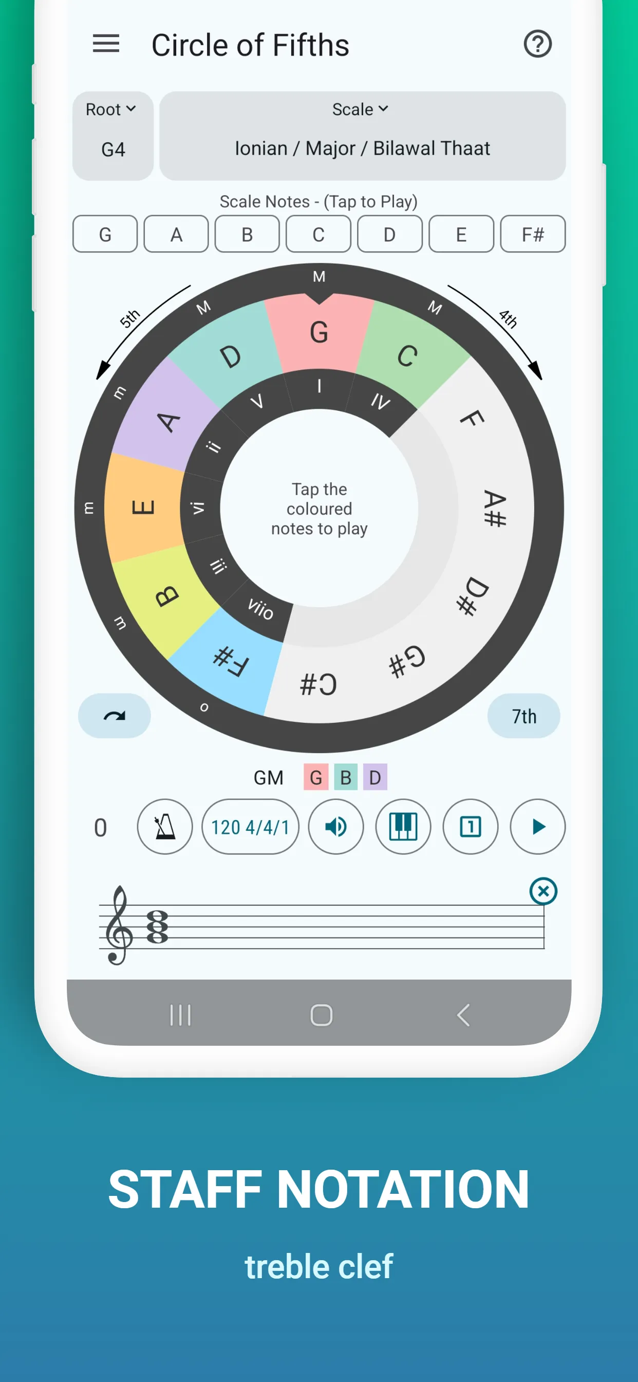 Circle of Fifths of 100+Scales | Indus Appstore | Screenshot