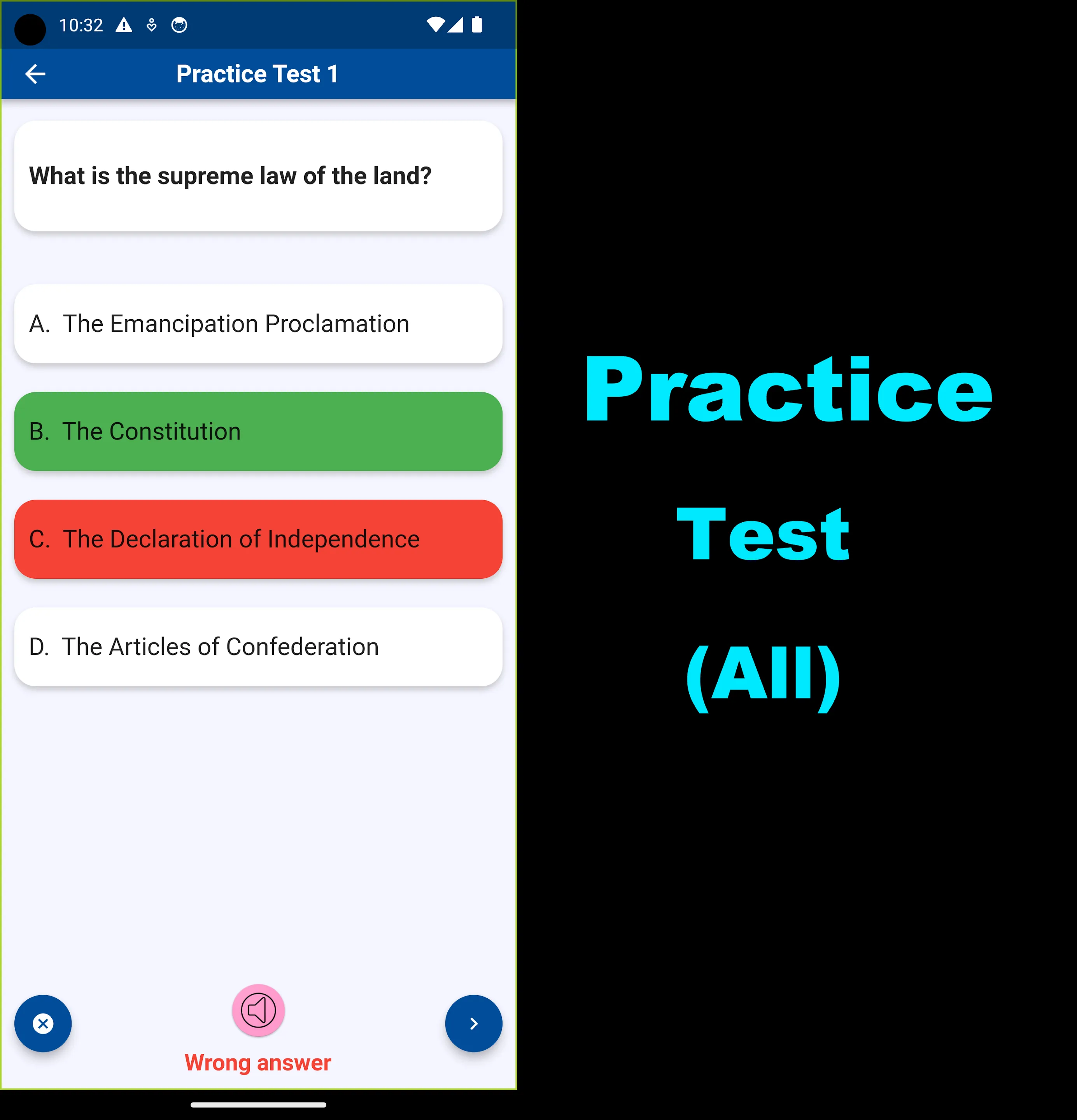 US Citizenship Test 2024 | Indus Appstore | Screenshot