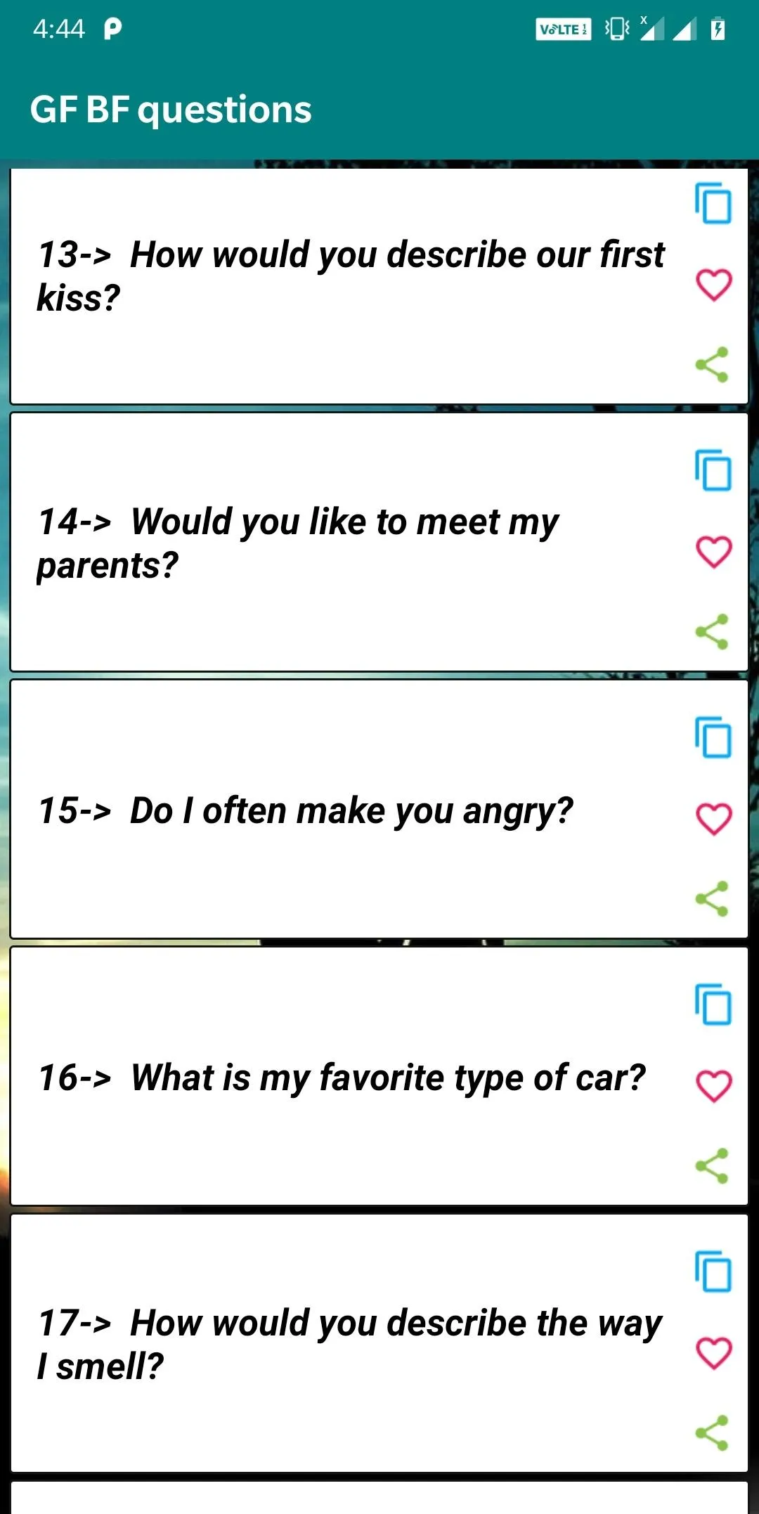 Girlfriend Boyfriend Questions | Indus Appstore | Screenshot