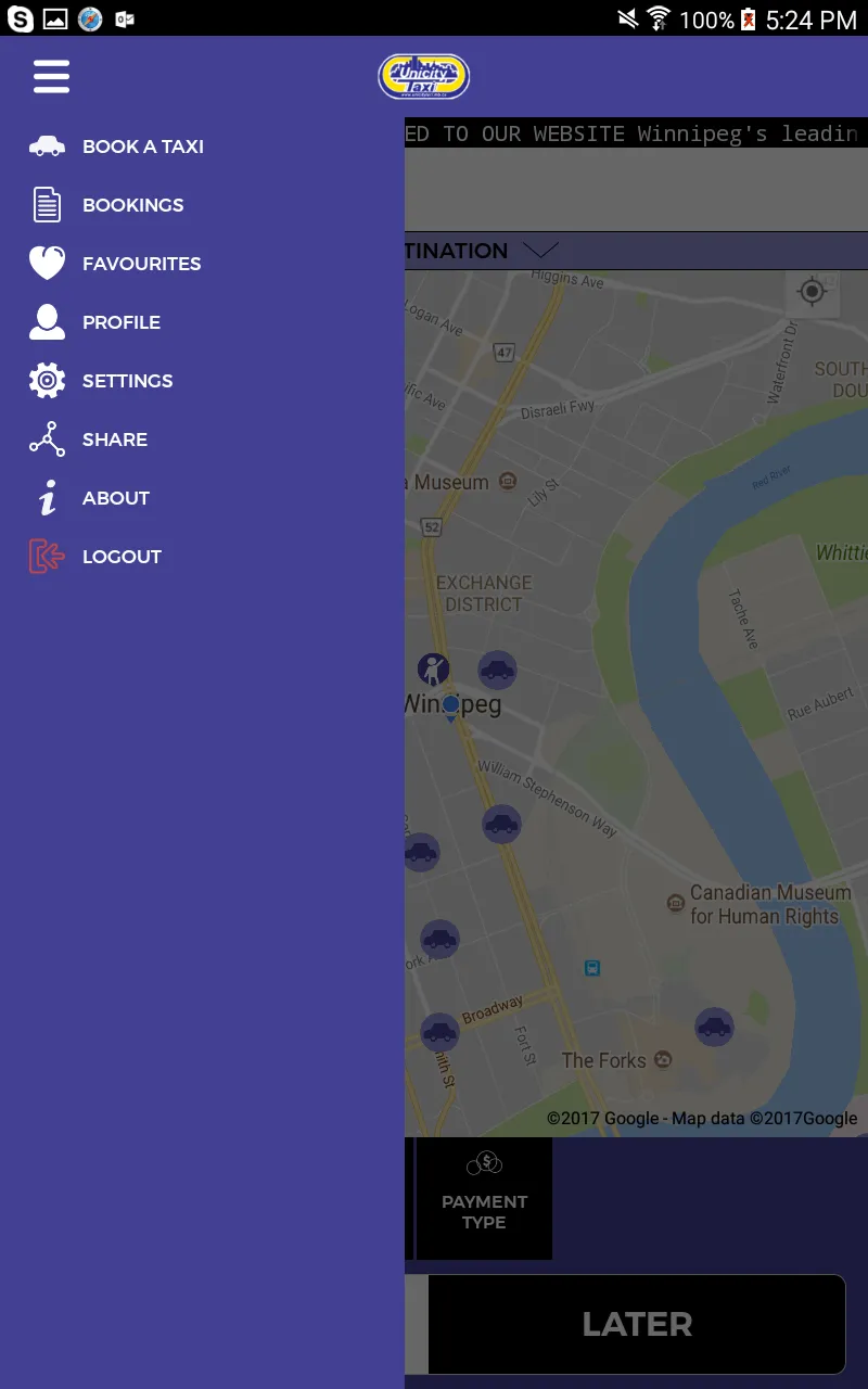Unicity Taxi Winnipeg | Indus Appstore | Screenshot