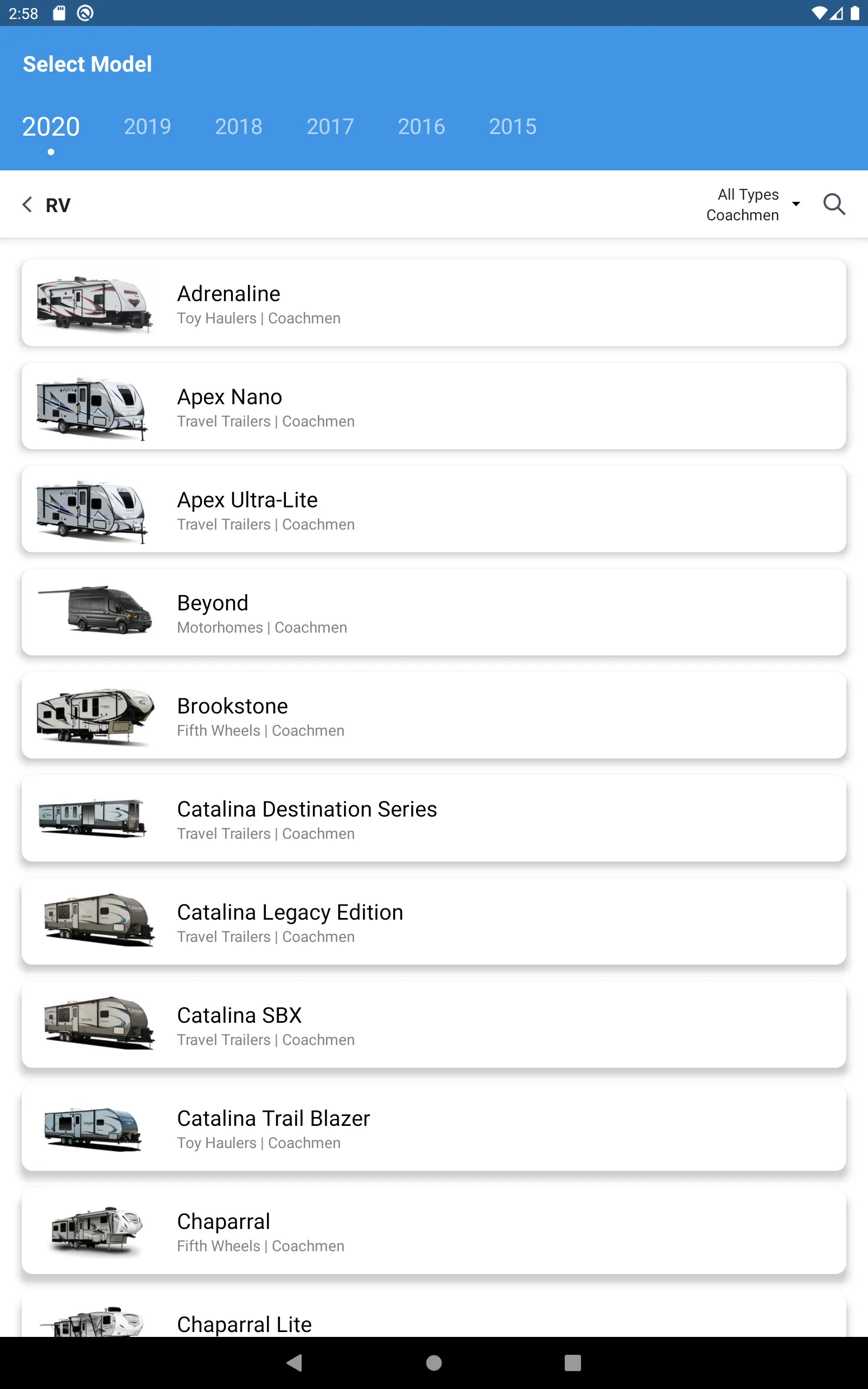 Coachmen RV Owner's Guide | Indus Appstore | Screenshot