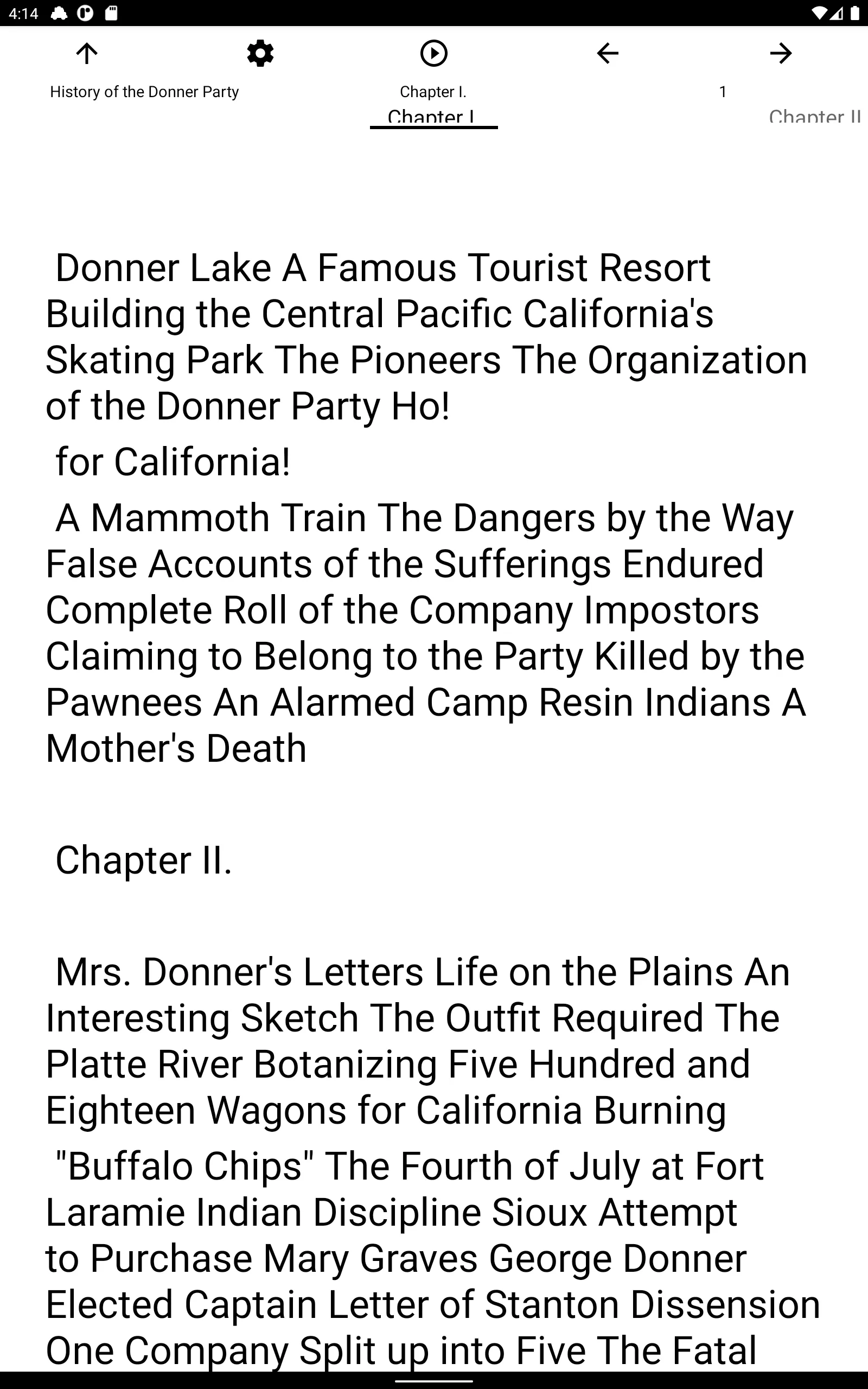 Book, History of the Donner Pa | Indus Appstore | Screenshot