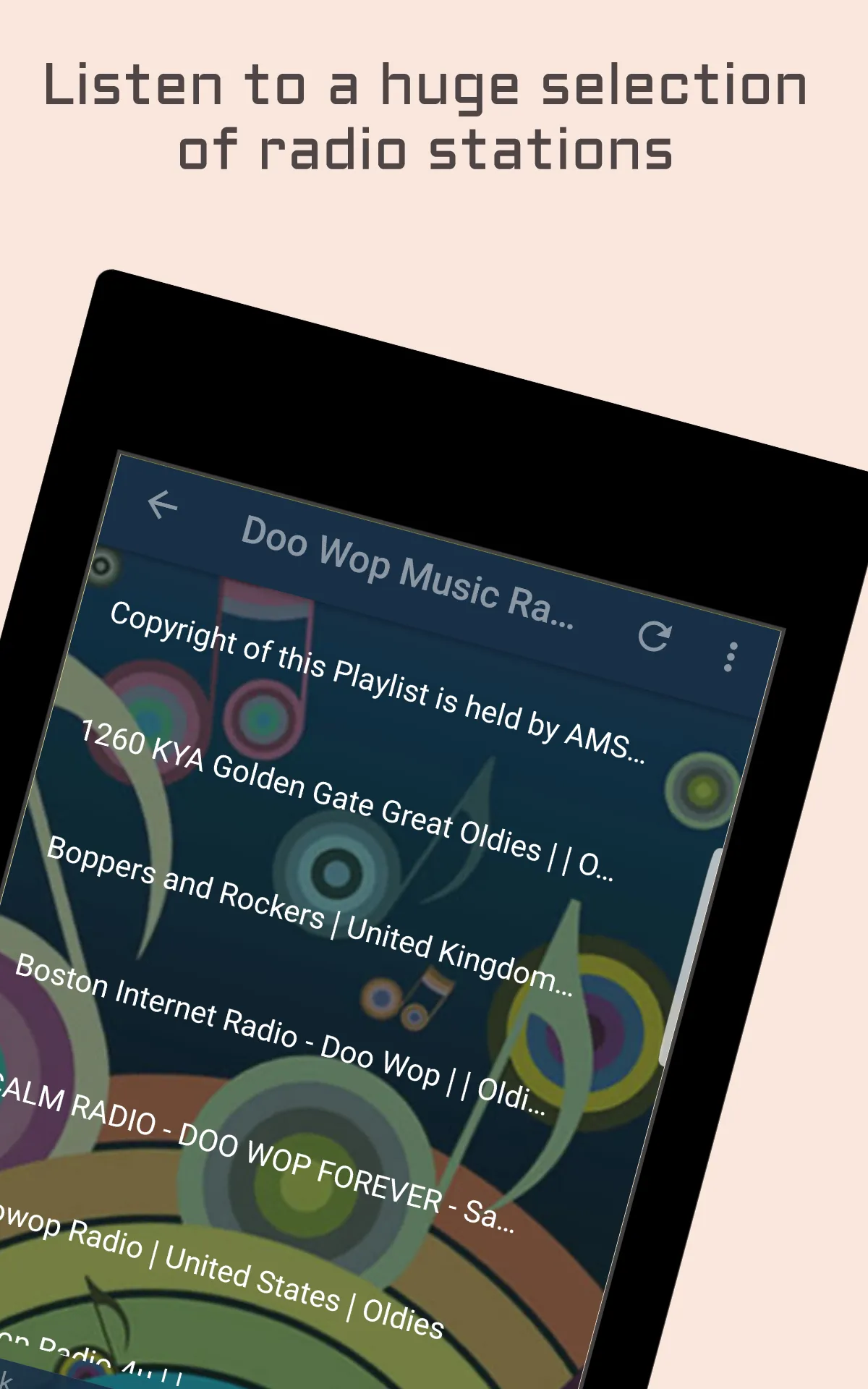 Doo Wop Music Radio Stations | Indus Appstore | Screenshot